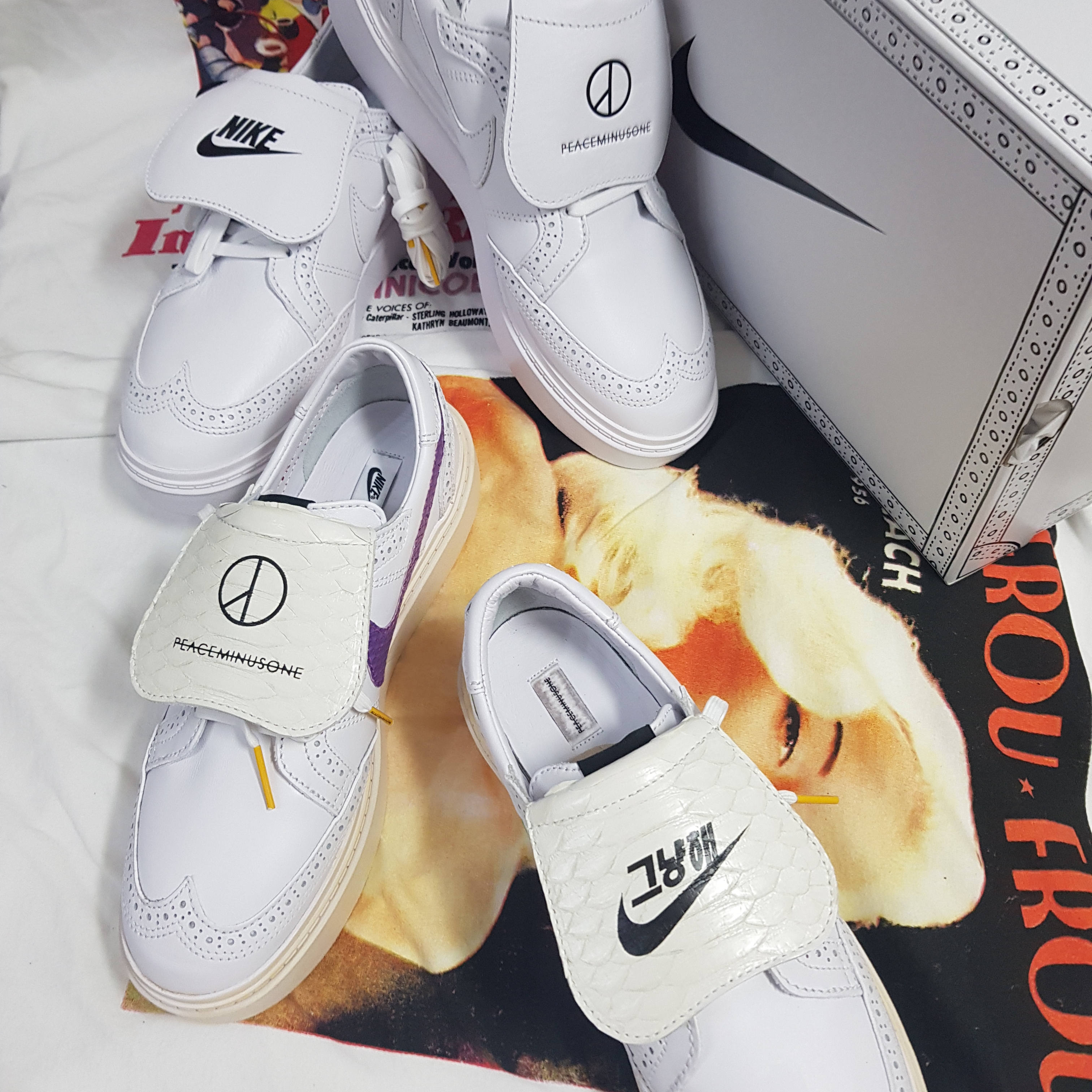 Nike x Peaceminusone Kwondo1 White 착용 스타일 - 4