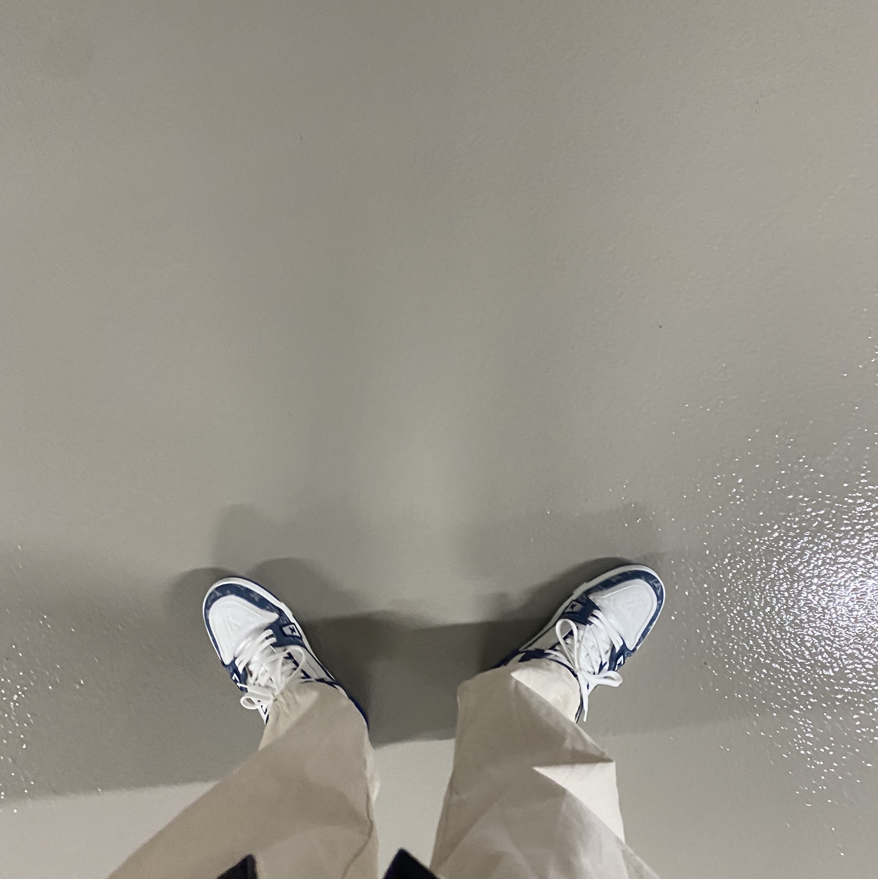 Louis Vuitton LV Trainer Sneakers Monogram Denim Blue 착용 스타일 - 2