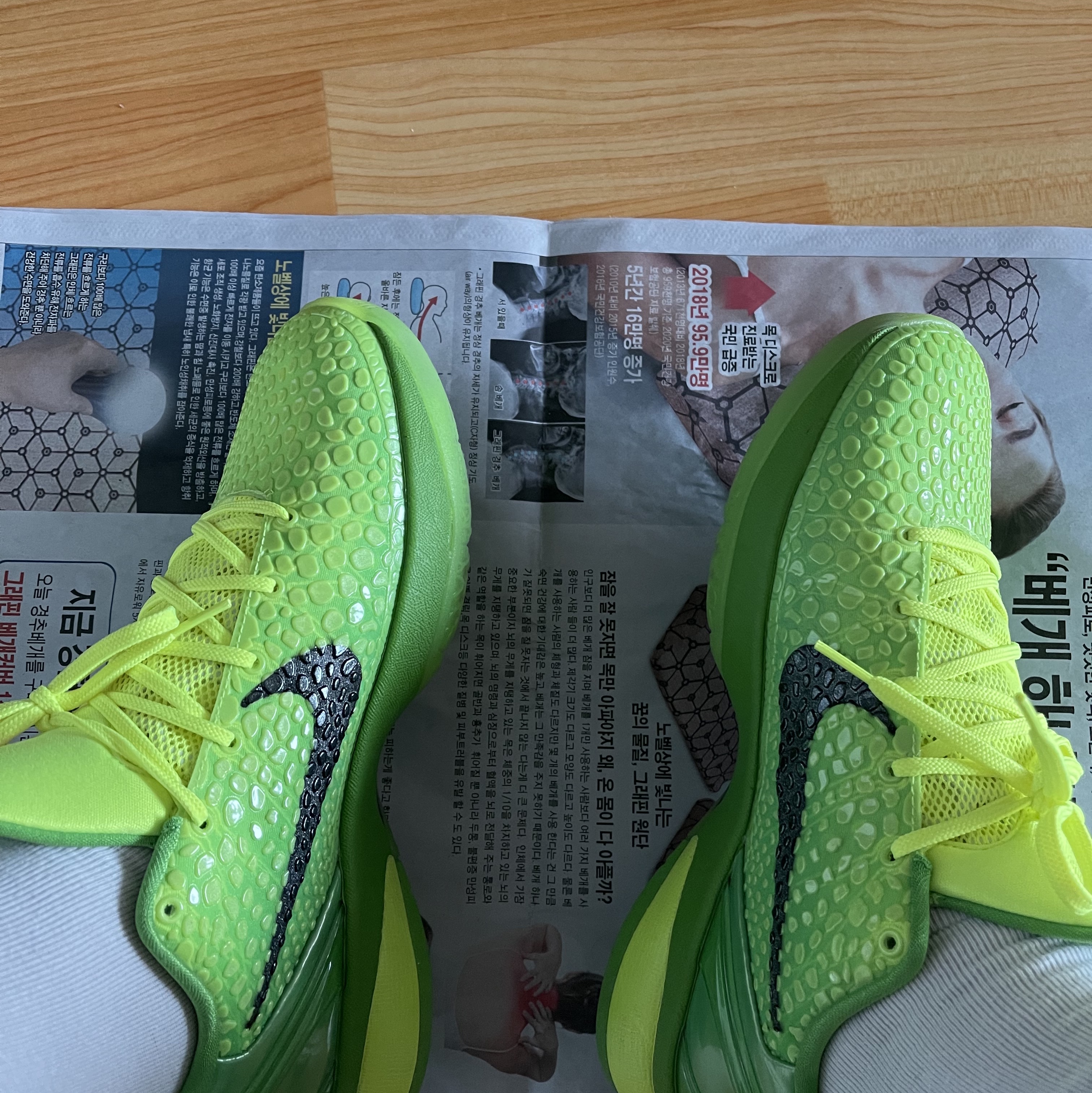 Nike Kobe 6 Protro Green Apple 착용 스타일