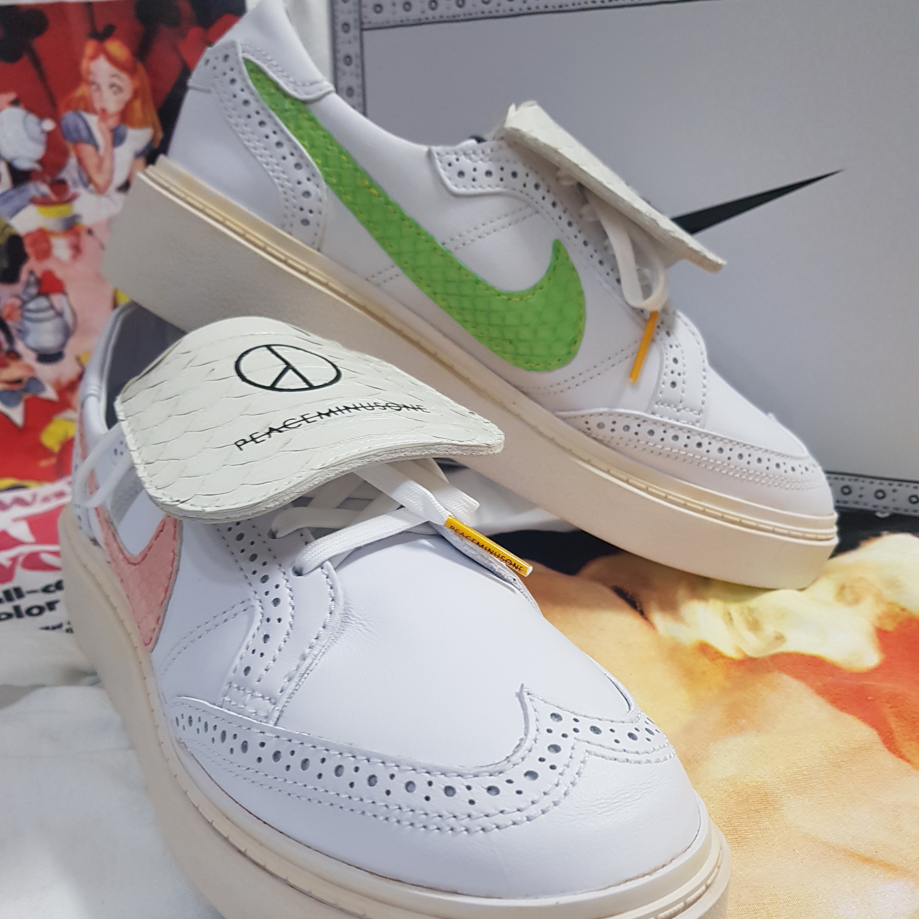 Nike x Peaceminusone Kwondo1 White 착용 스타일 - 1