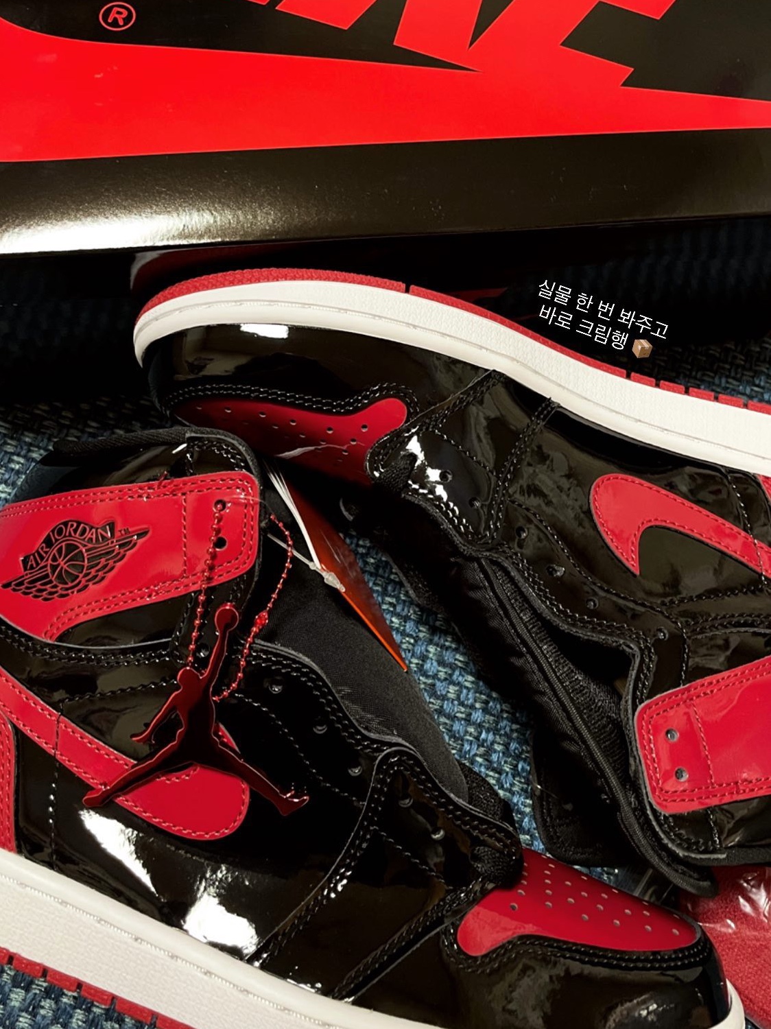Jordan 1 Retro High OG Patent Bred 착용 스타일