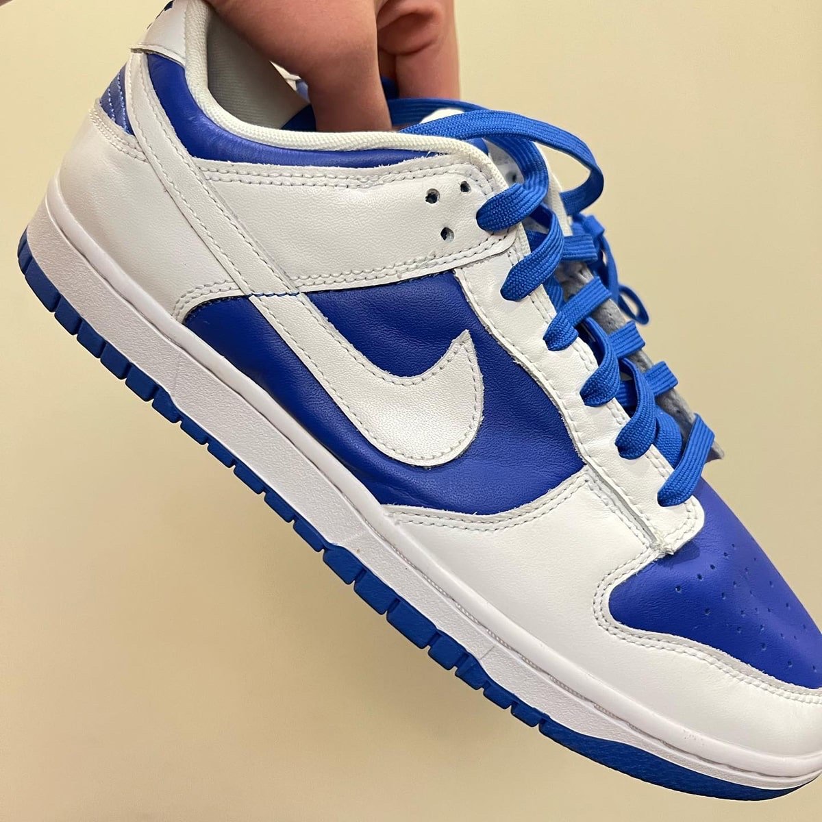 Nike Dunk Low Retro Racer Blue and White 착용 스타일 - 2
