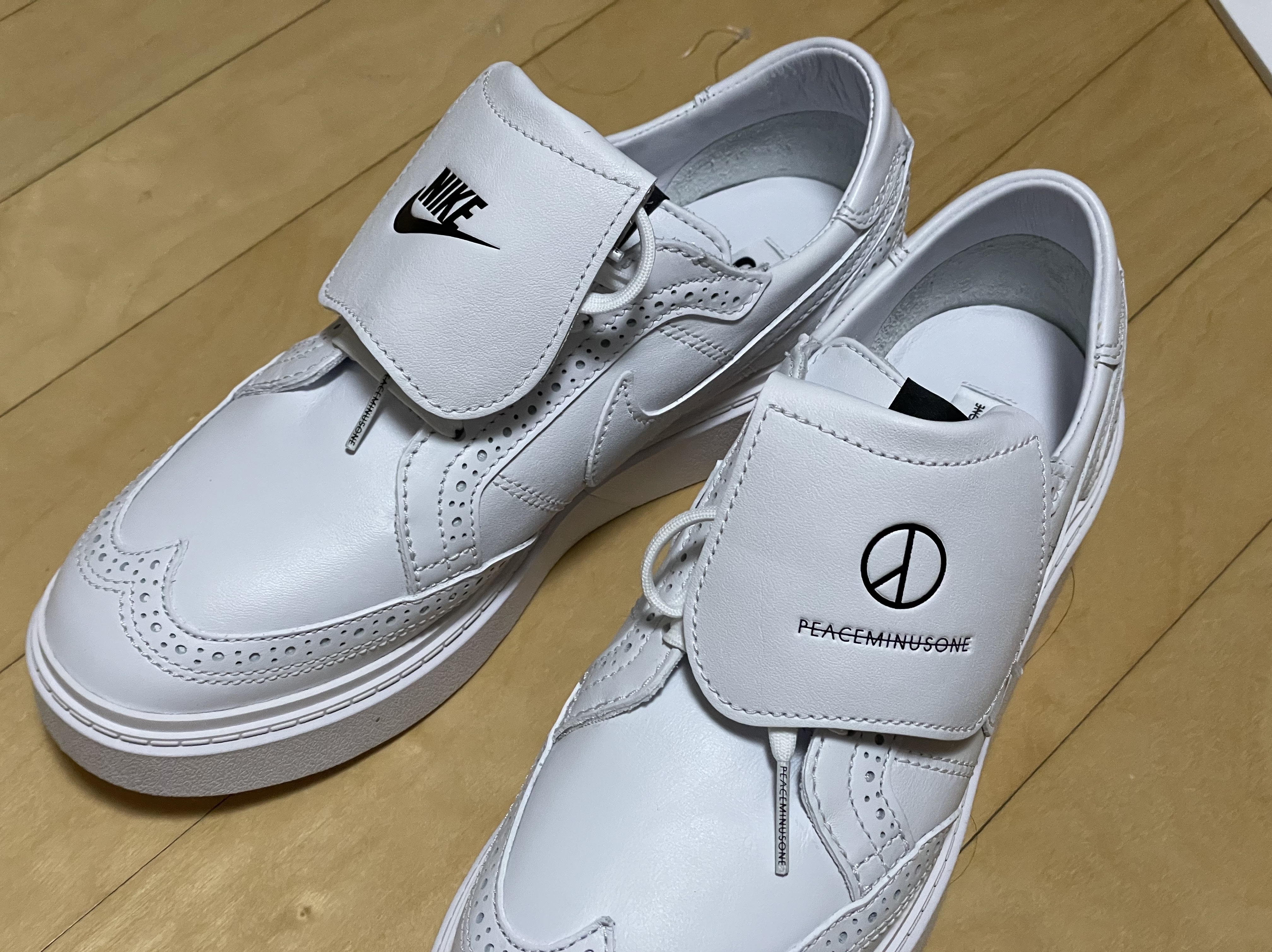 Nike x Peaceminusone Kwondo1 White 착용 스타일 - 4