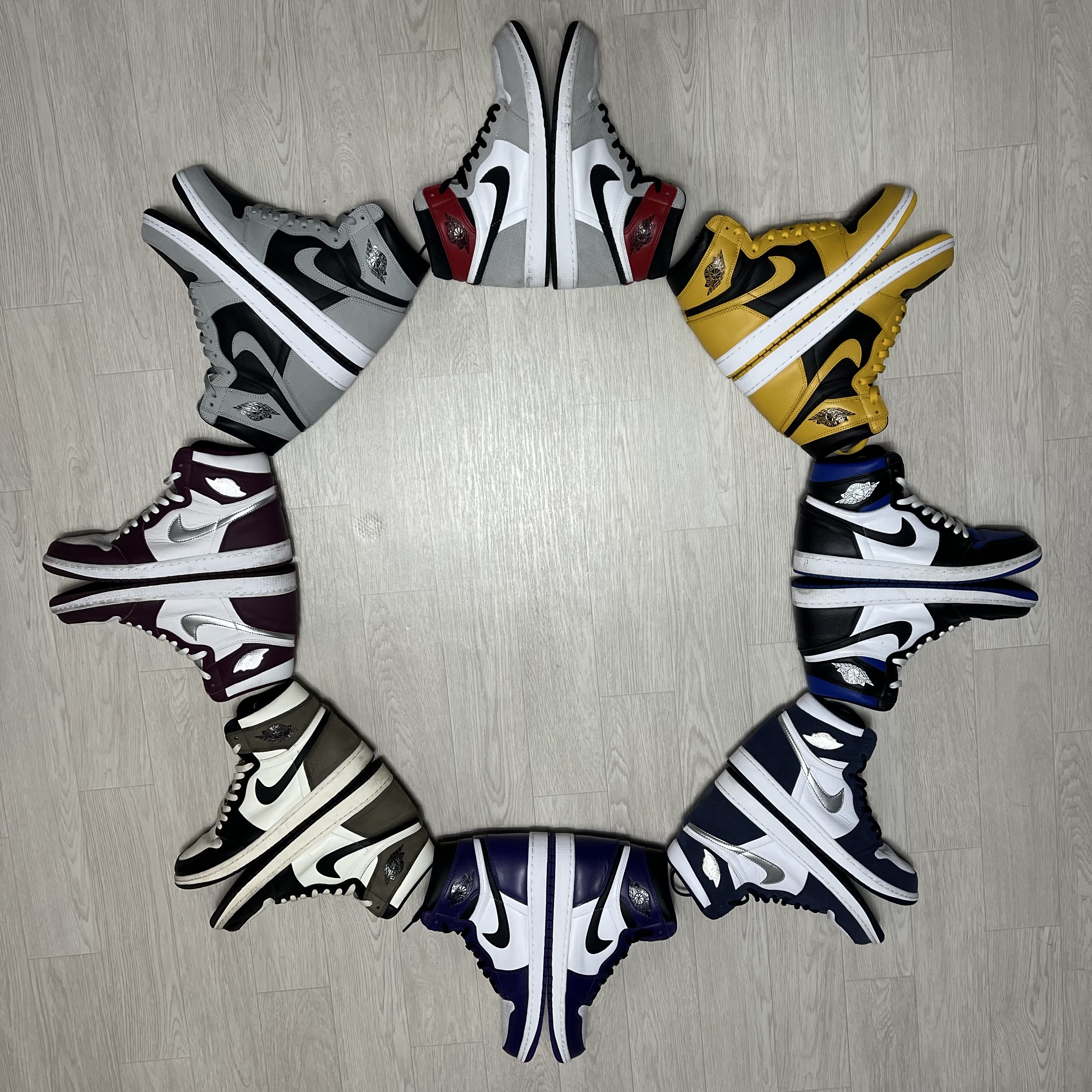 Jordan 1 Retro High OG Black Mocha, Jordan 1 Retro High OG Court Purple 2020 ์ฐฉ์ฉ ์คํ์ผ - 2