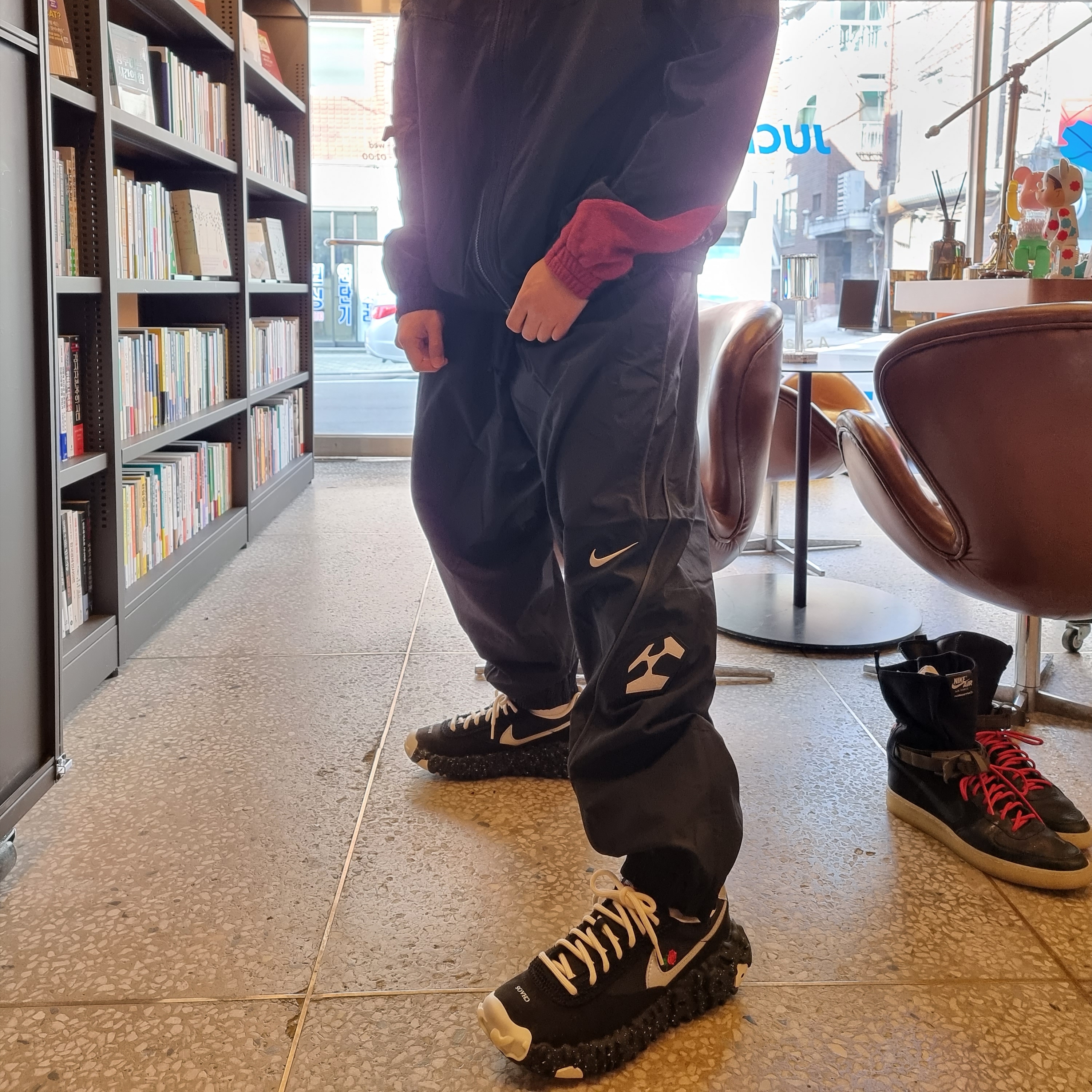 Nike x Undercover Overbreak SP Black, Nike x Acronym NRG Woven Pants Black - US/EU 착용 스타일 - 2