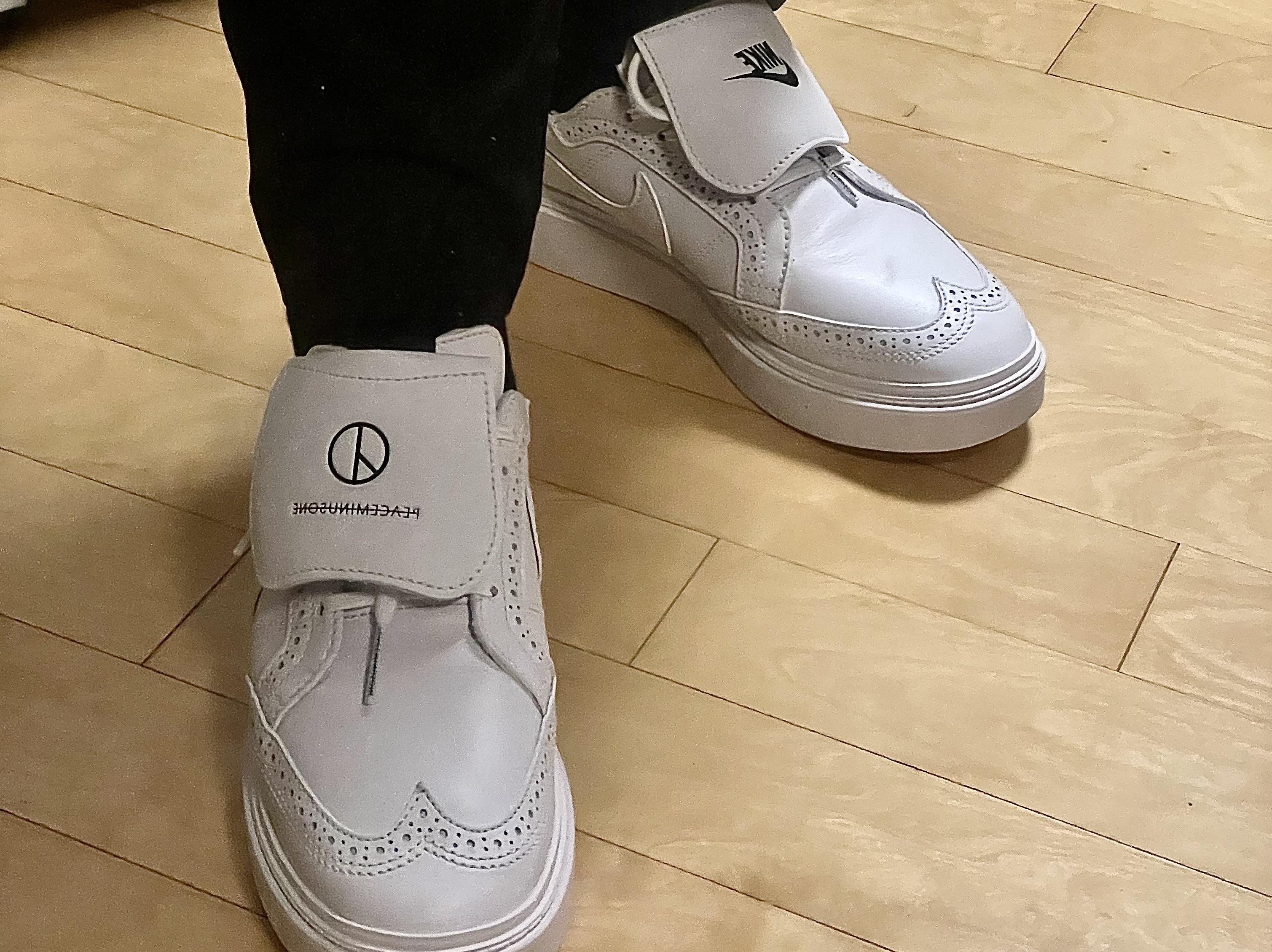 Nike x Peaceminusone Kwondo1 White 착용 스타일 - 5