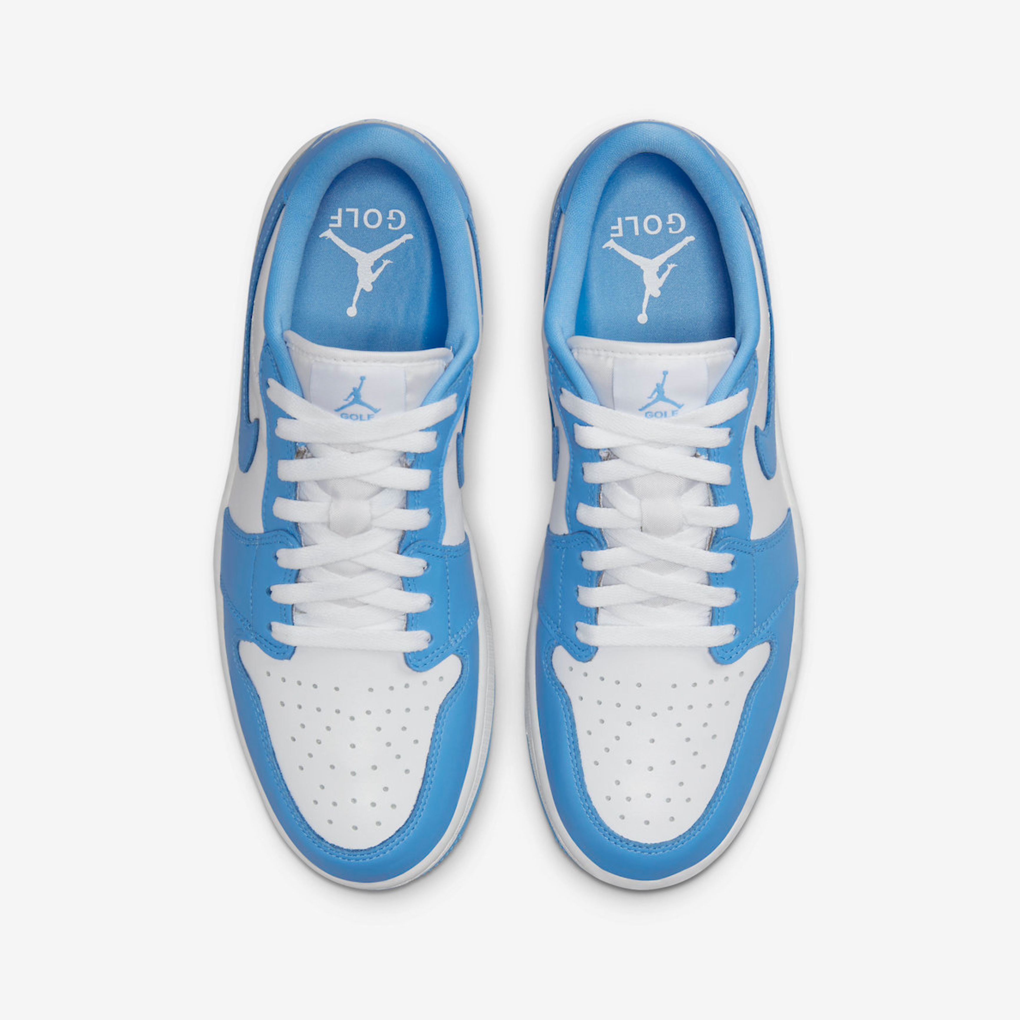 Jordan 1 Low Golf White and University Blue 착용 스타일 - 4