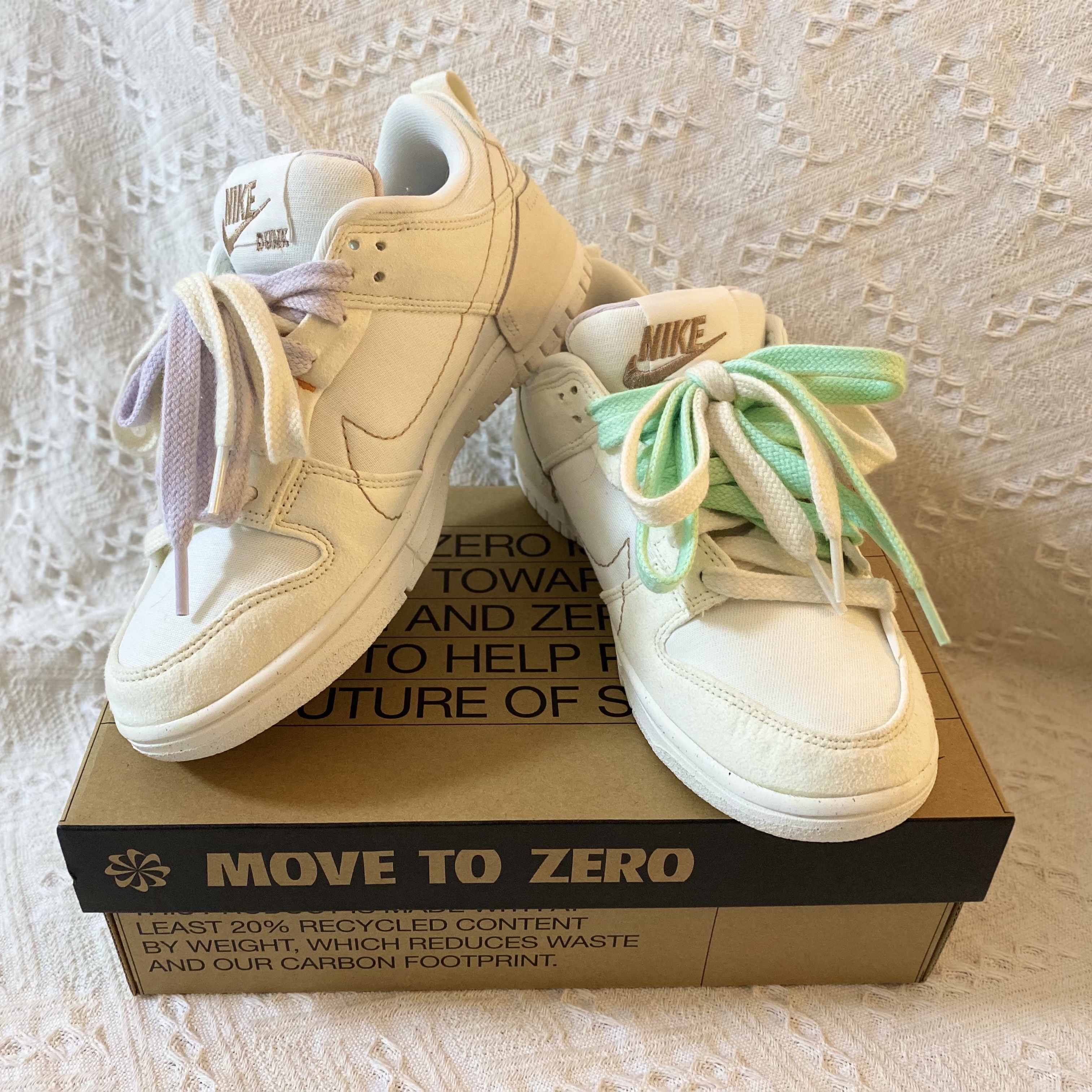 (W) Nike Dunk Low Disrupt 2 Pale Ivory Sail 착용 스타일