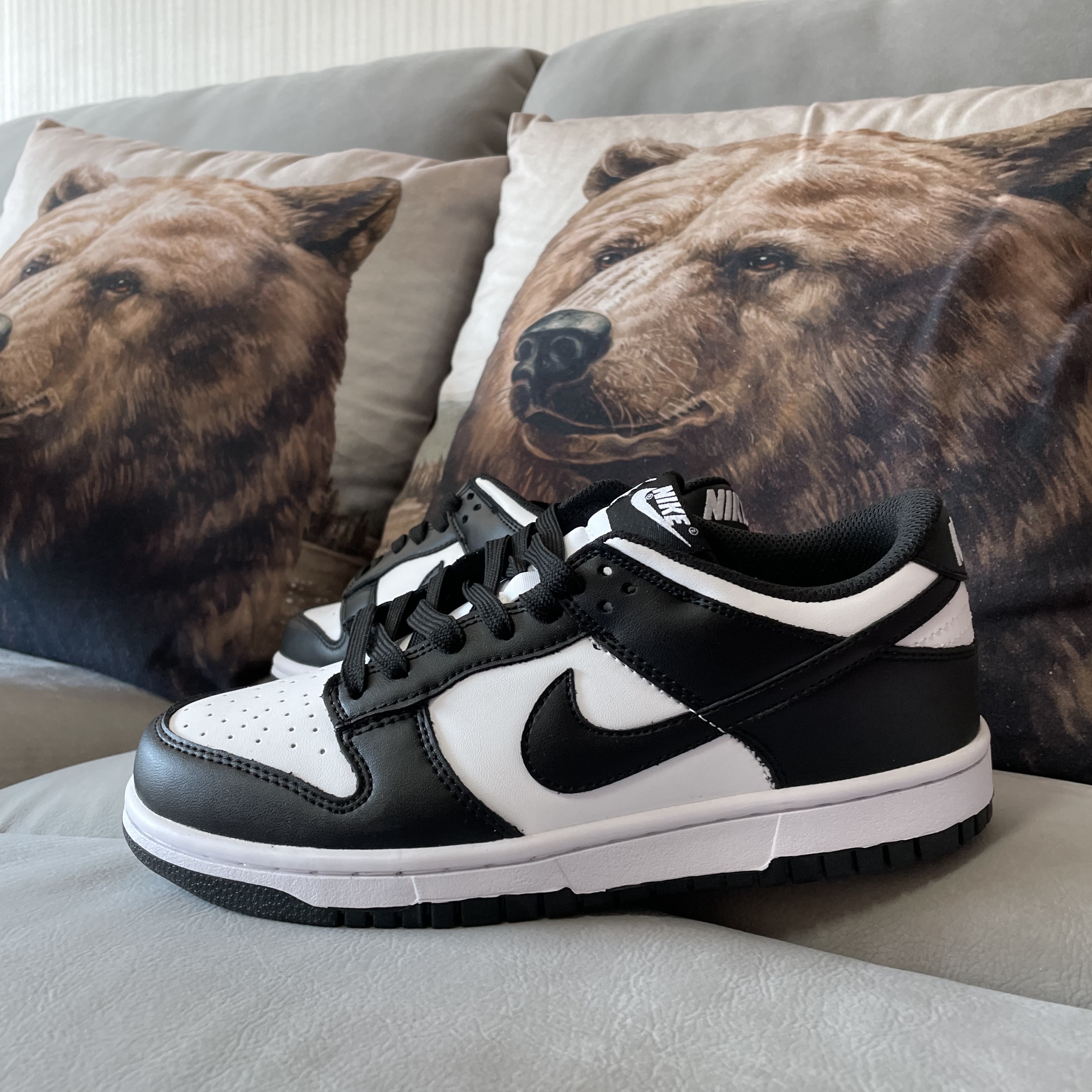 Nike Dunk Low Retro Black 착용 스타일 - 1
