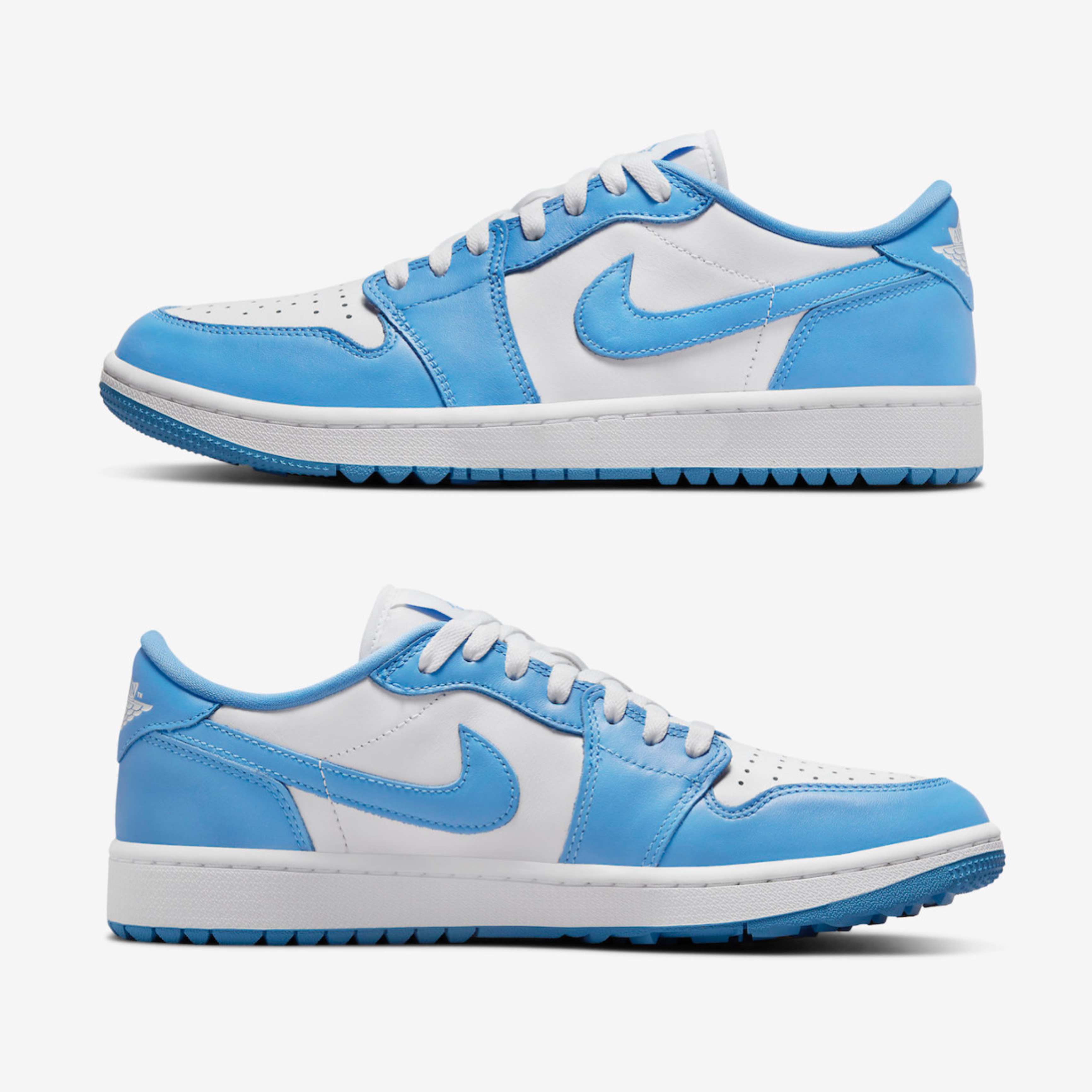 Jordan 1 Low Golf White and University Blue 착용 스타일 - 3