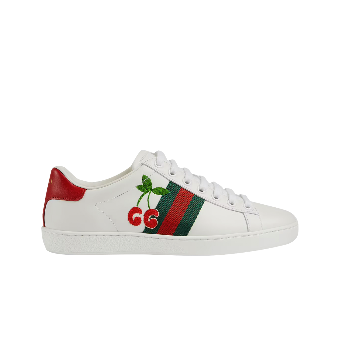 (W) 구찌 에이스 체리 스니커즈 화이트((W) Gucci Ace Cherry Sneakers White) - 1