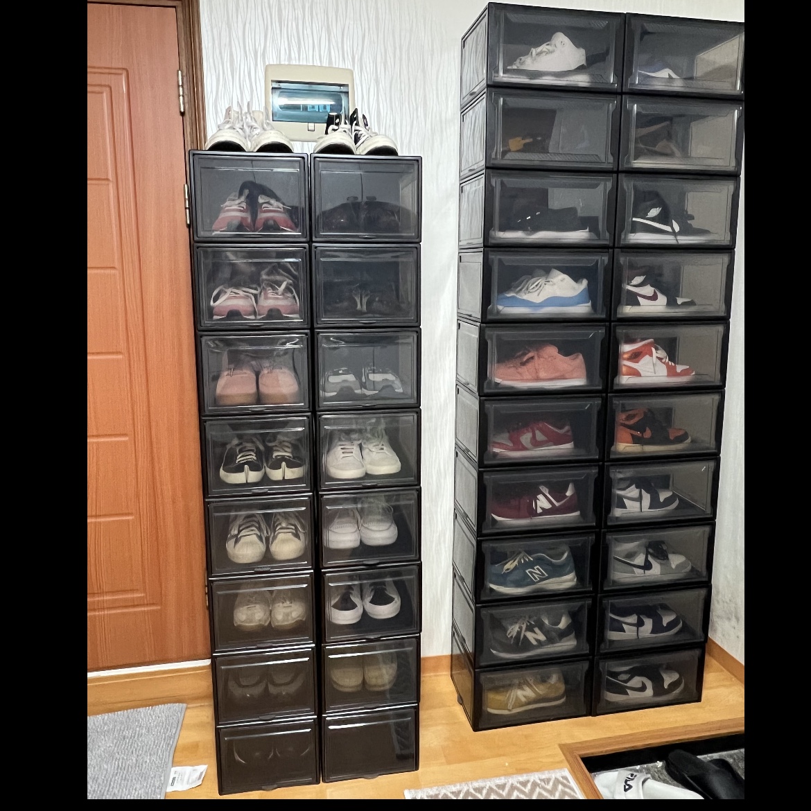 (W) Nike Air Force 1 '07 Low SE Particle Pink Gum, Asics Gel-Venture 6 SPS Glacier Grey 착용 스타일