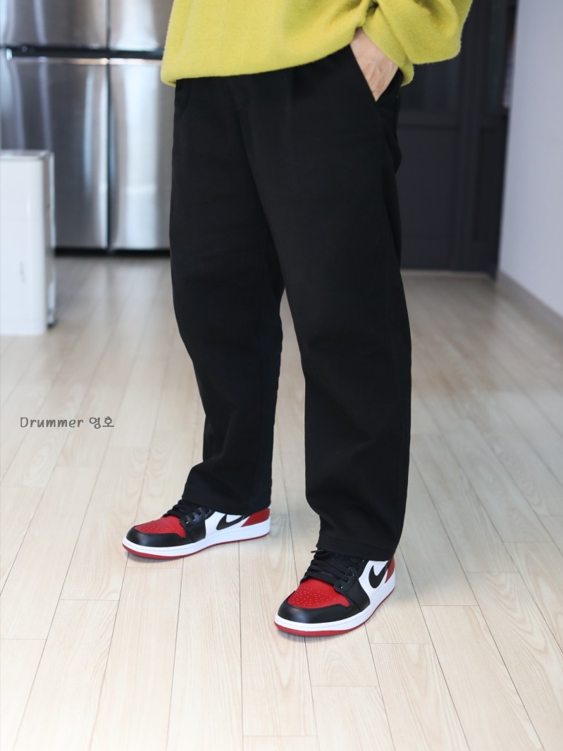 Jordan 1 Low Bred Toe 착용 스타일 - 1
