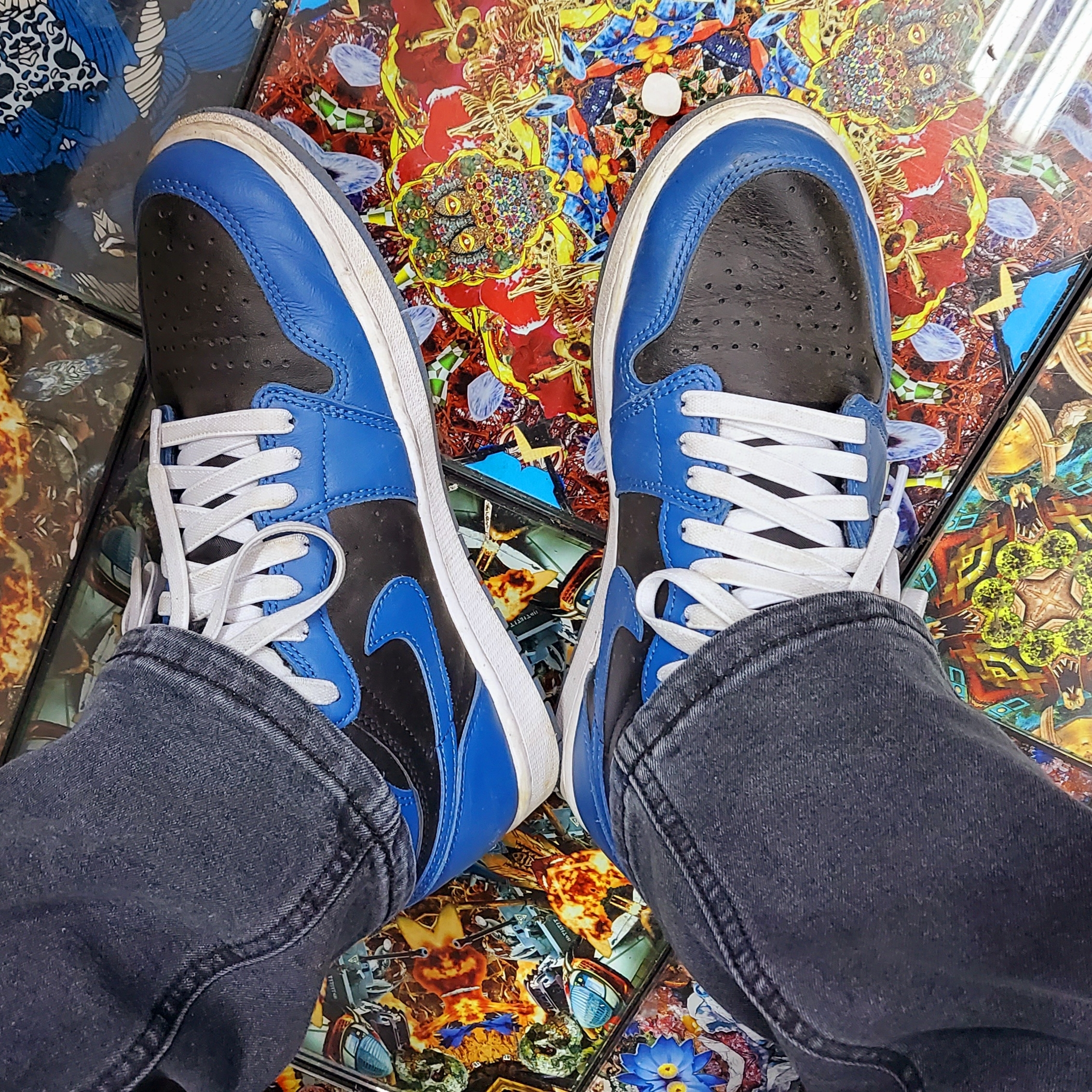 Jordan 1 Retro High OG Dark Marina Blue 착용 스타일 - 2