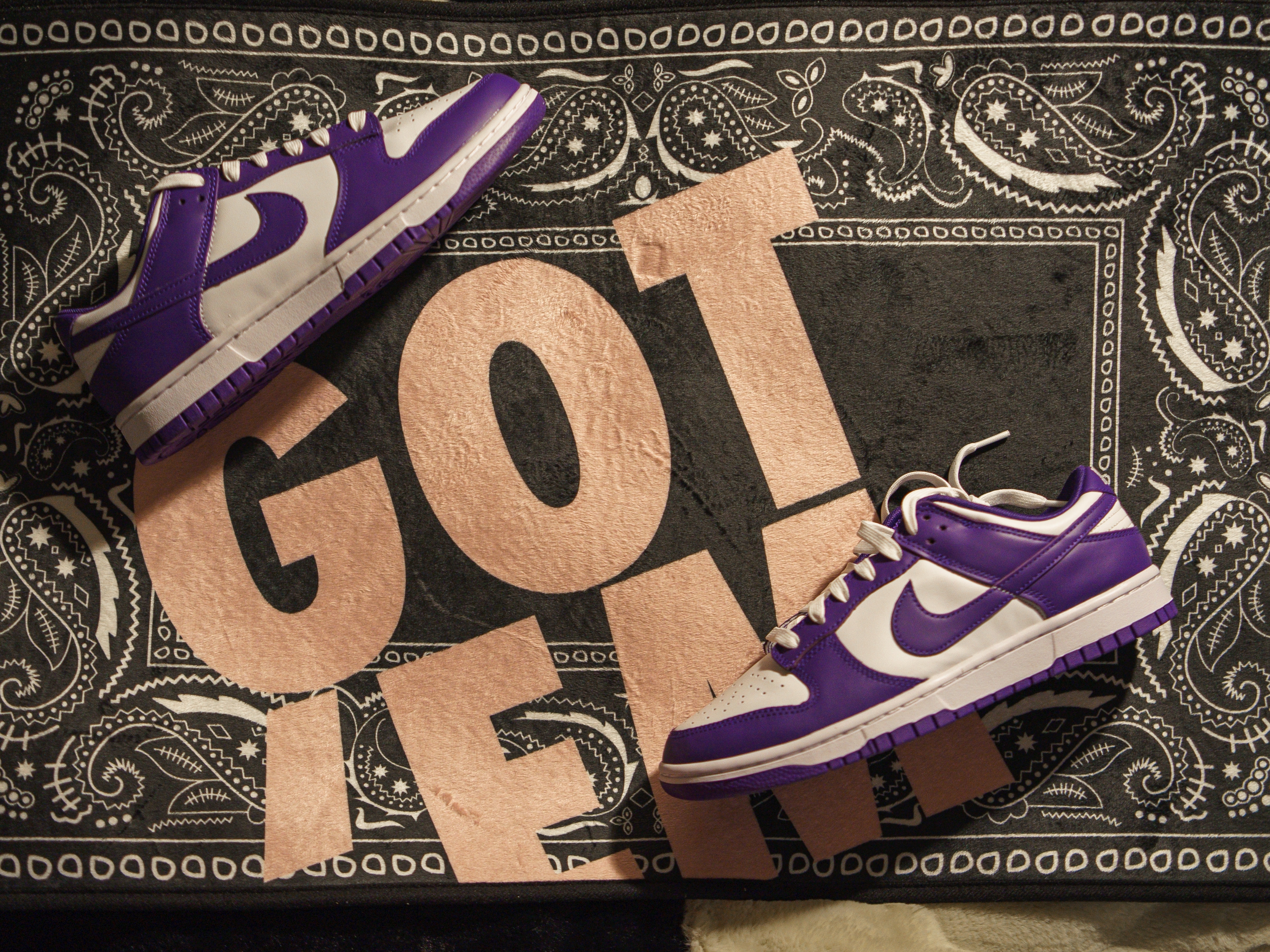 Nike Dunk Low Retro Championship Court Purple 착용 스타일 - 1