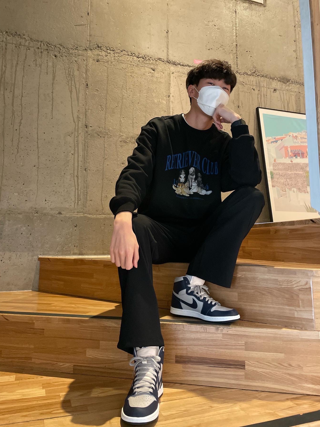 Jordan 1 High 85 College Navy 착용 스타일