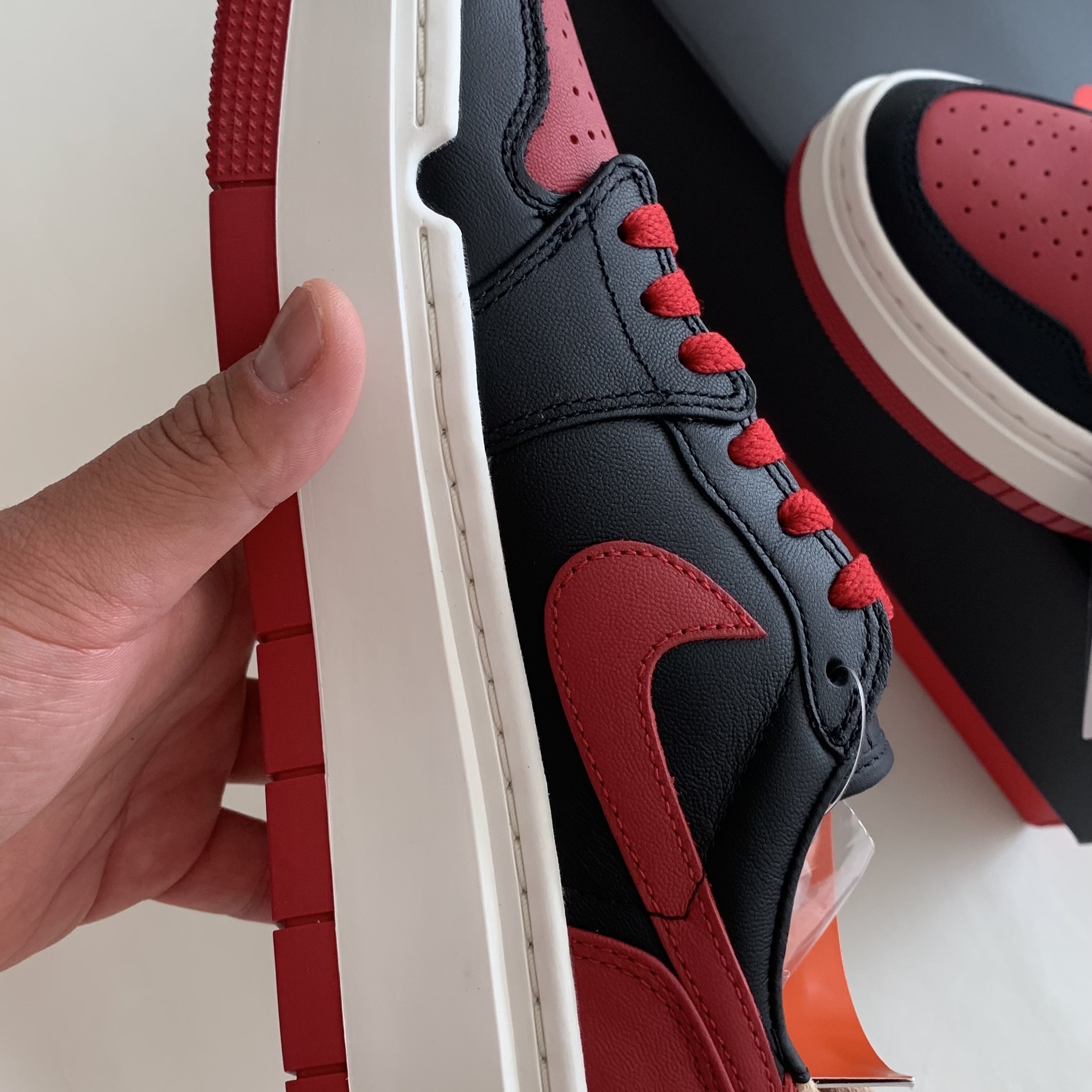 (W) Jordan 1 Elevate Low SE Bred 착용 스타일 - 4