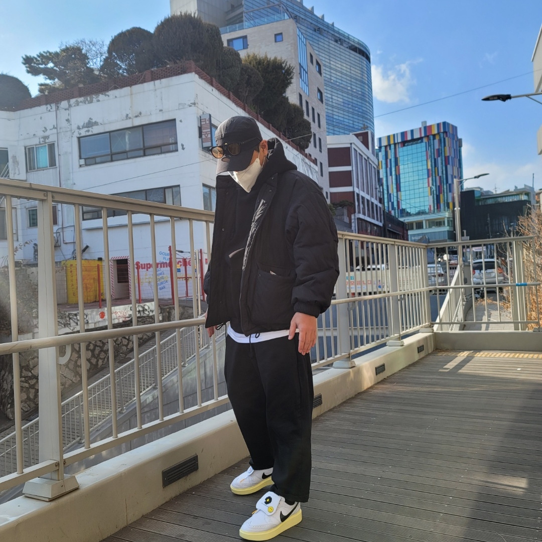 Nike x Peaceminusone Kwondo1 White 착용 스타일