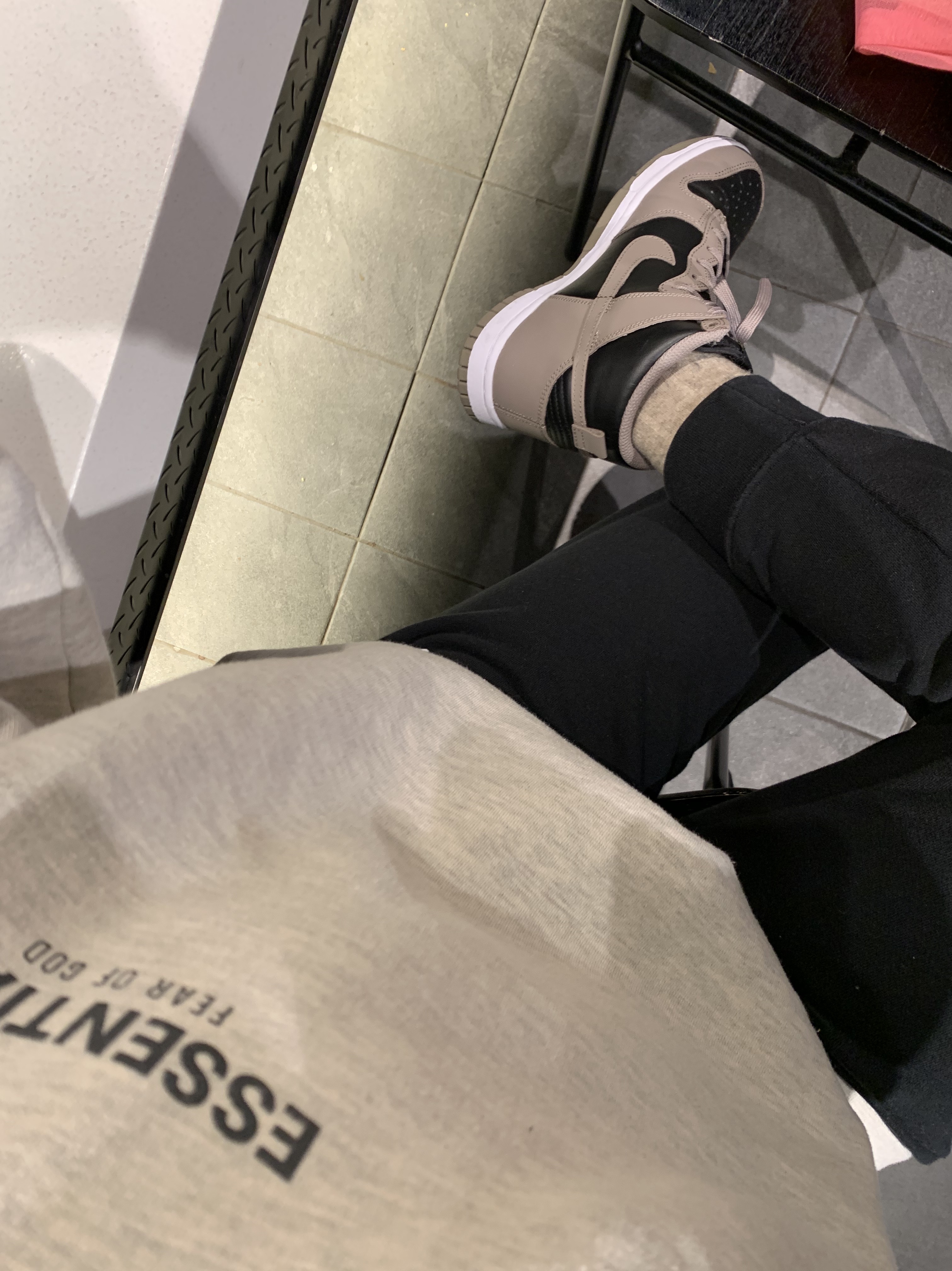 (W) Nike Dunk High Moon Fossil 착용 스타일