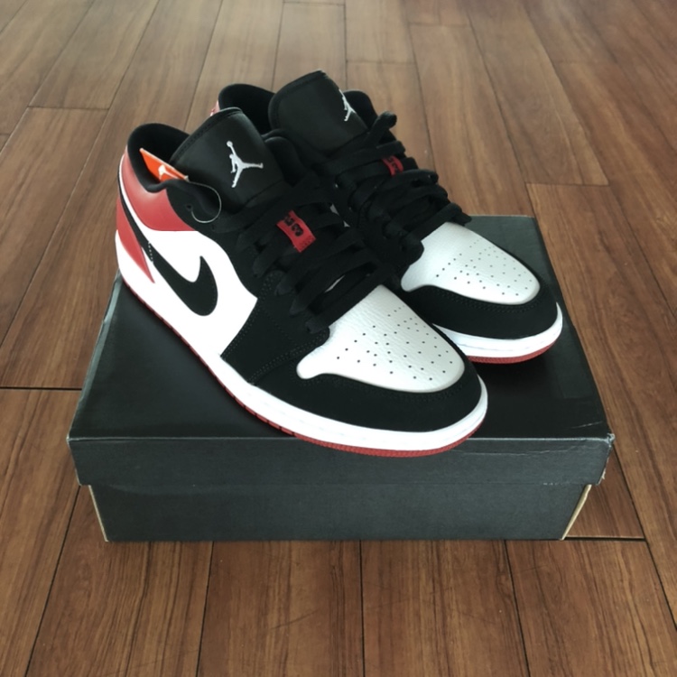 Jordan 1 Low Black Toe, Jordan 1 Low Court Purple 착용 스타일 - 2