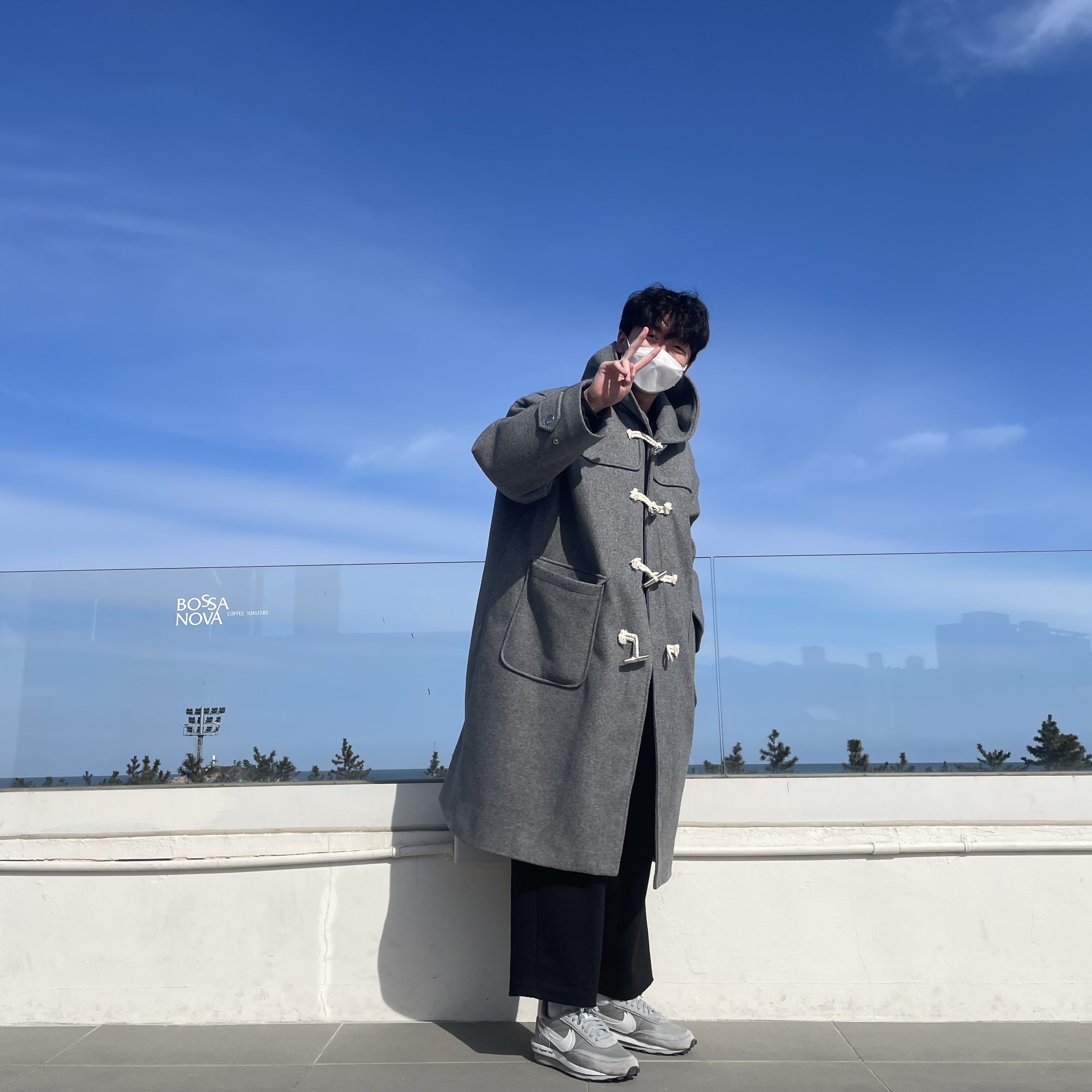 Nike x Sacai x Fragment LDWaffle Light Smoke Grey 착용 스타일