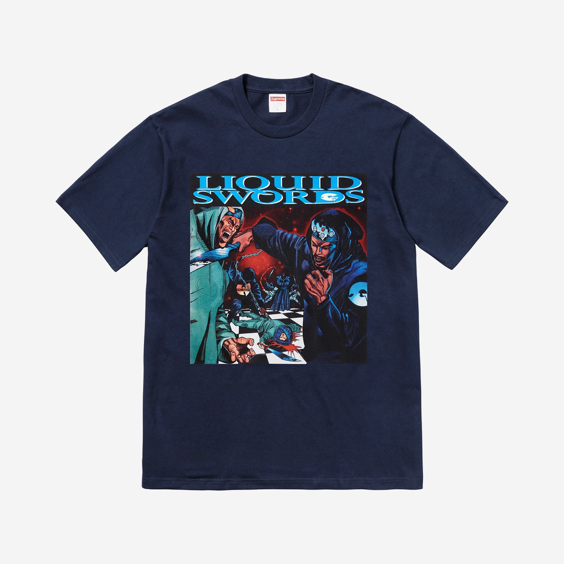 Supreme Liquid Swords T-Shirt Navy - 18FW 상세 이미지 1