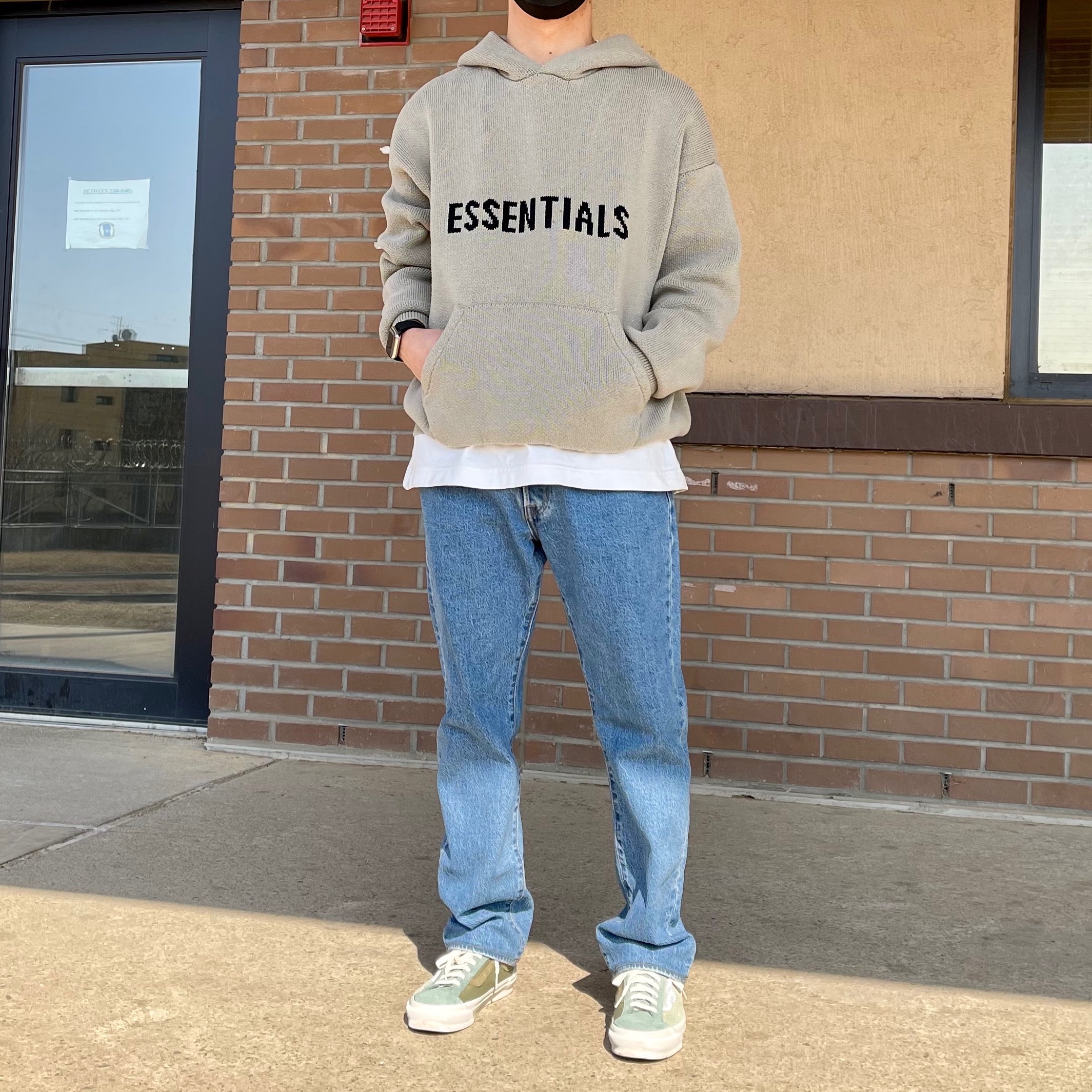 Vans Vault x Notre OG Style 36 LX Green, Essentials Knit Pullover Hoodie Pistachio - 21FW 착용 스타일 - 2