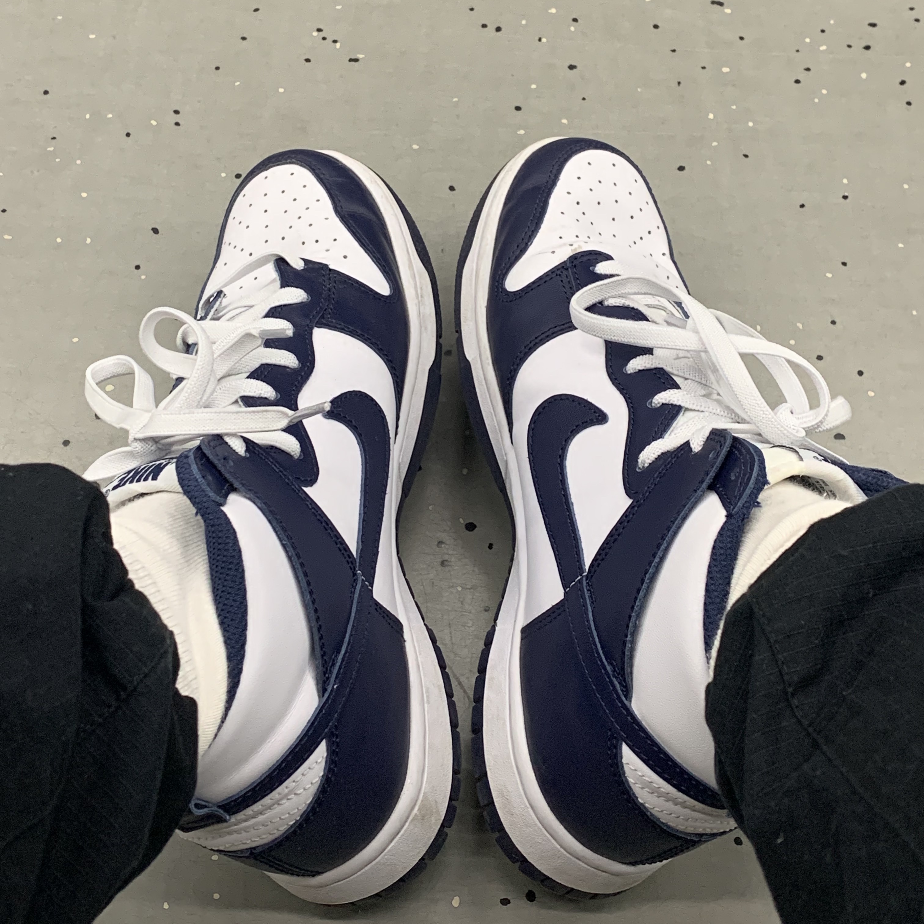 Nike Dunk High Retro Championship Navy 착용 스타일
