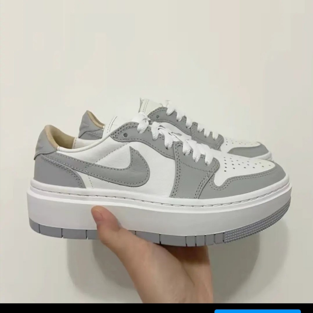 (W) Jordan 1 Elevate Low White and Wolf Grey 착용 스타일