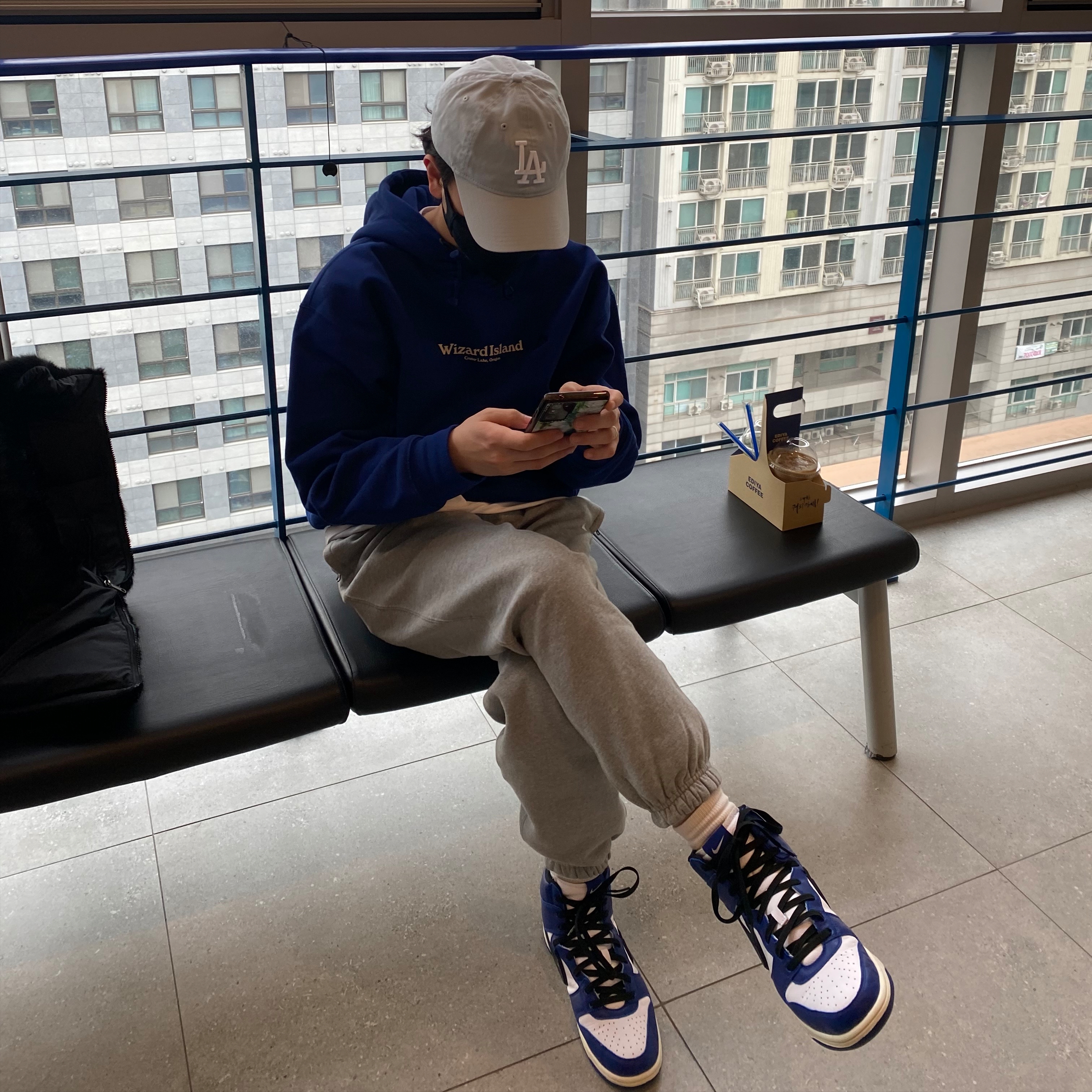 Nike NRG ACG Hoodie Wizard Blue Void - Asia, Nike x Ambush Dunk High Deep Royal Blue 착용 스타일