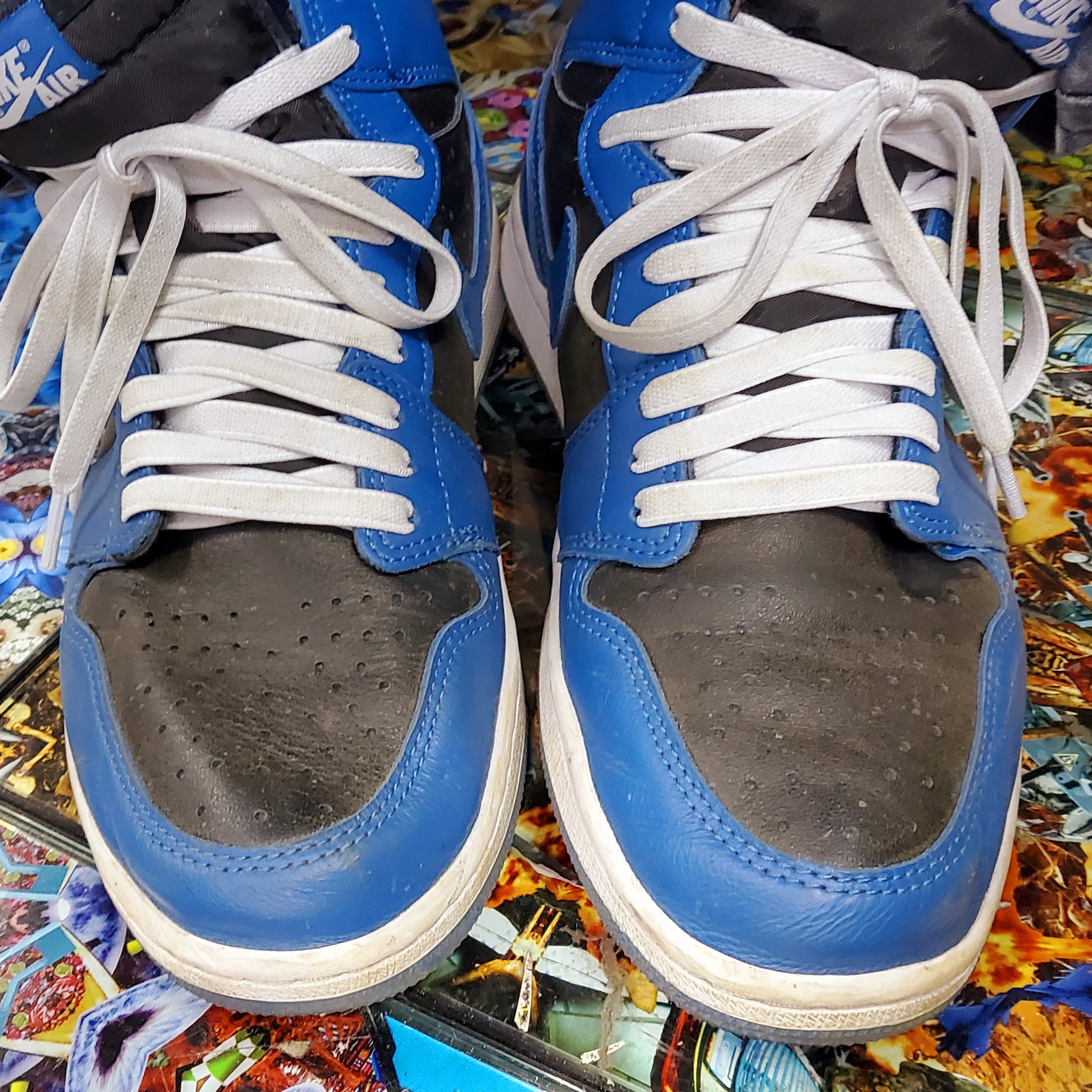 Jordan 1 Retro High OG Dark Marina Blue 착용 스타일 - 1