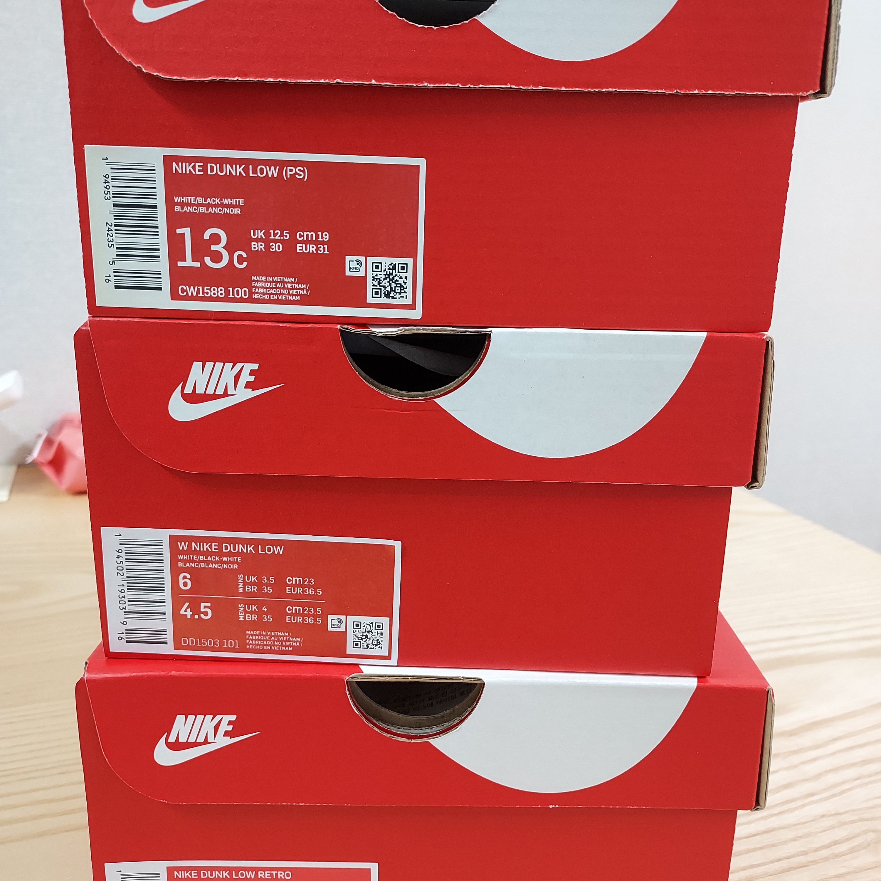 Nike Dunk Low Retro Black, (W) Nike Dunk Low Black 착용 스타일 - 2