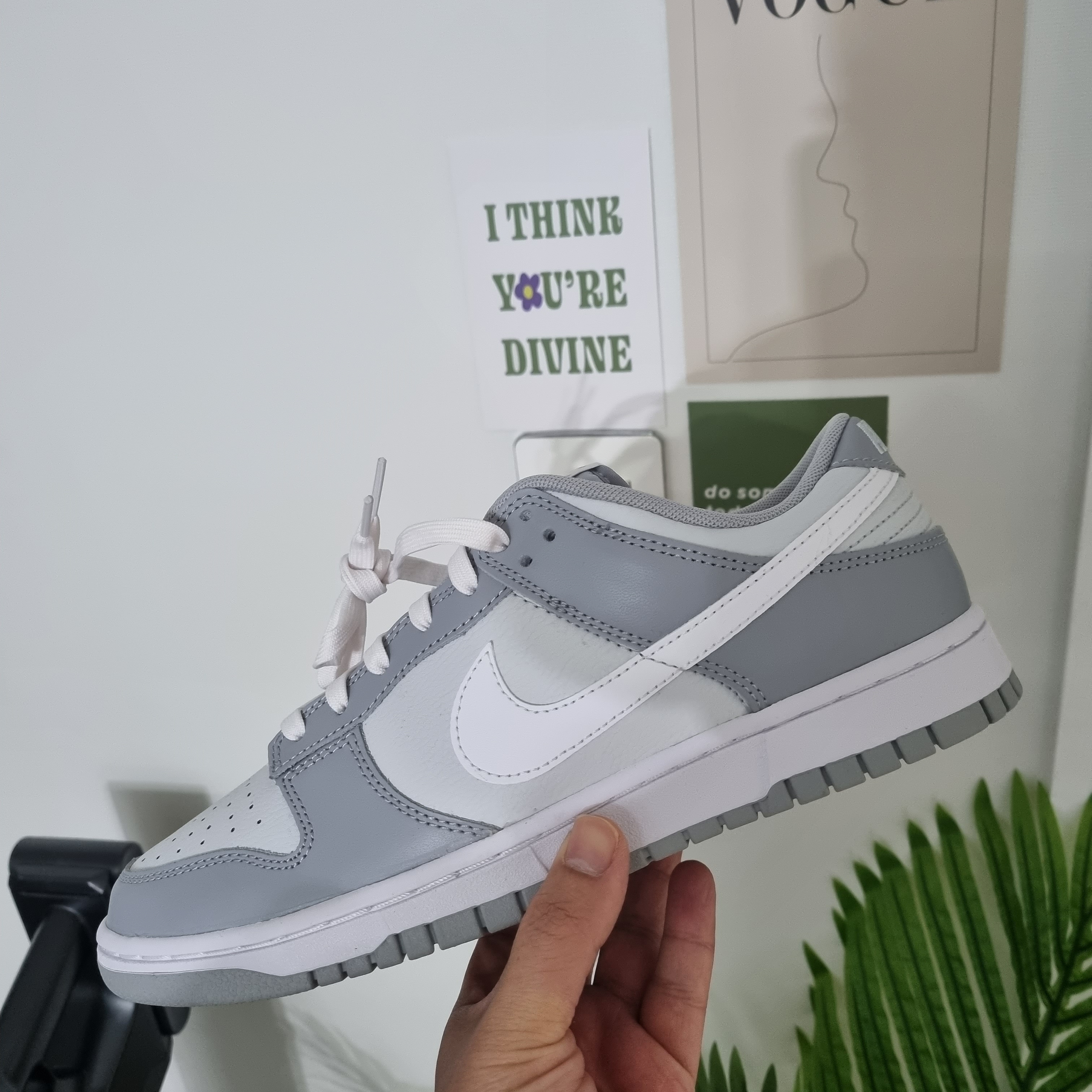 Nike Dunk Low Retro Wolf Grey 착용 스타일 - 1