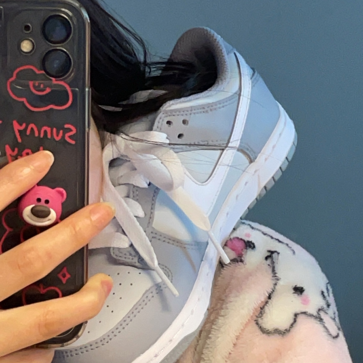 (PS) Nike Dunk Low Wolf Grey 착용 스타일 - 2