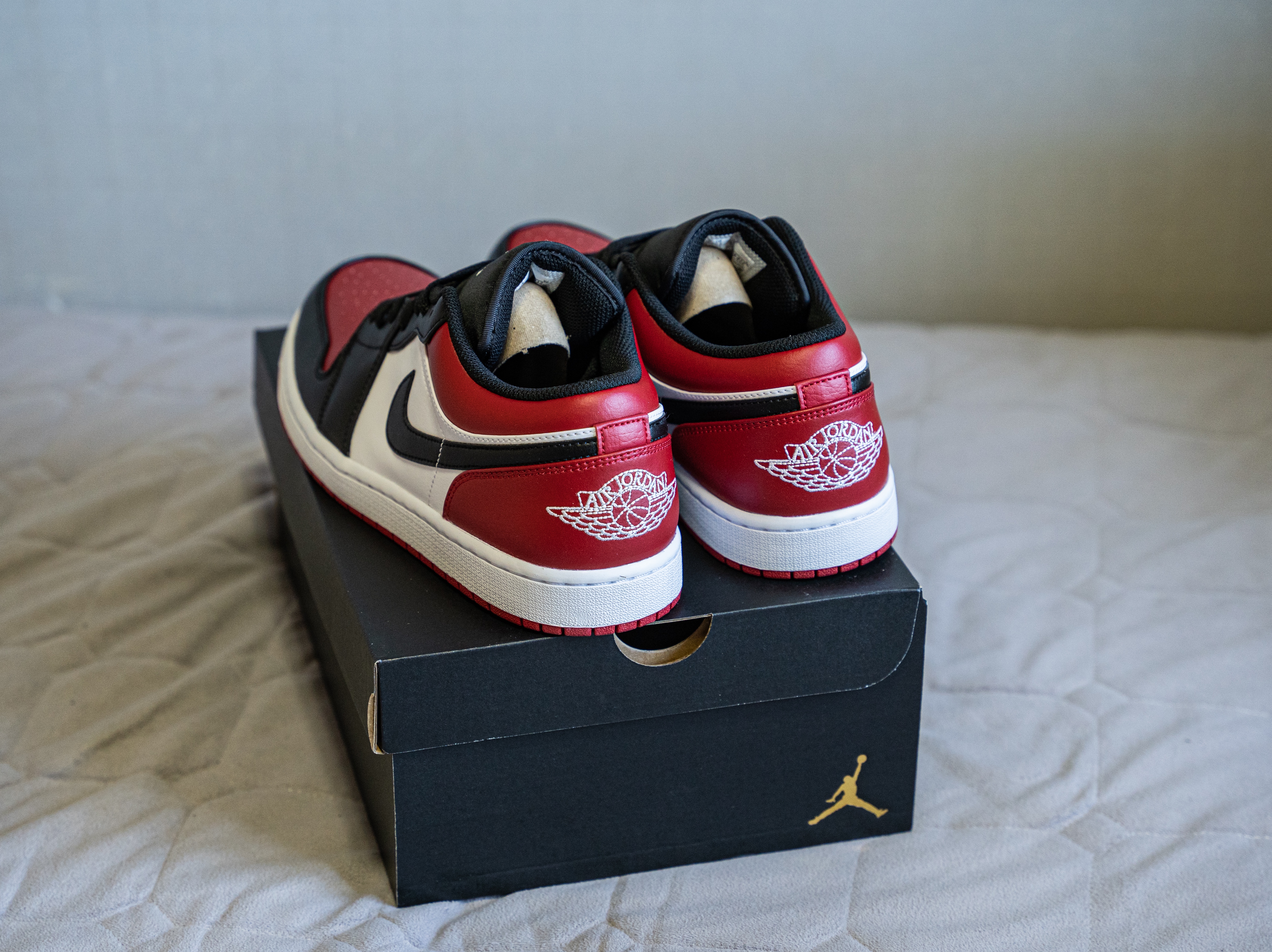 Jordan 1 Low Bred Toe, Jordan 1 Retro High OG Patent Bred 착용 스타일 - 3