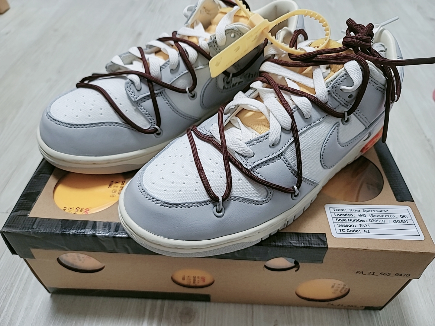 Nike x Off-White Dunk Low The 50 - Lot 46 착용 스타일