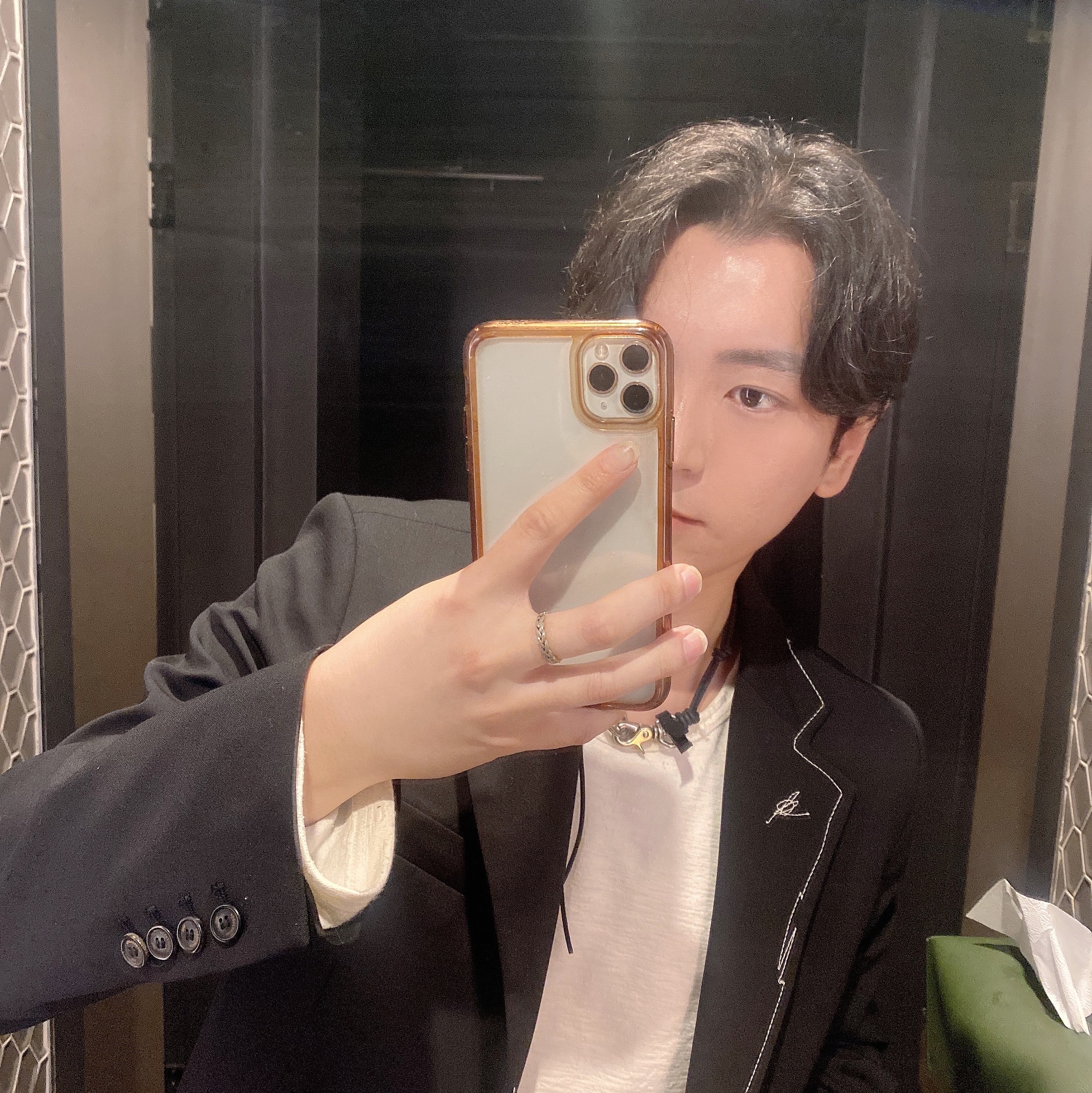 Zara x Ader Error Oversized Blazer Black 착용 스타일