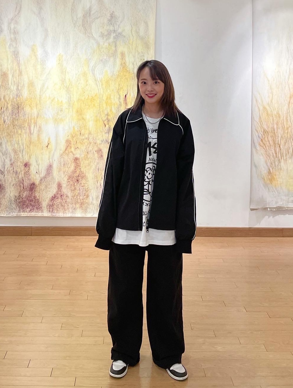 Stussy x Marc Jacobs 40 WT T-Shirt, (GS) Jordan 1 Retro High OG Black White 2014 착용 스타일 - 4
