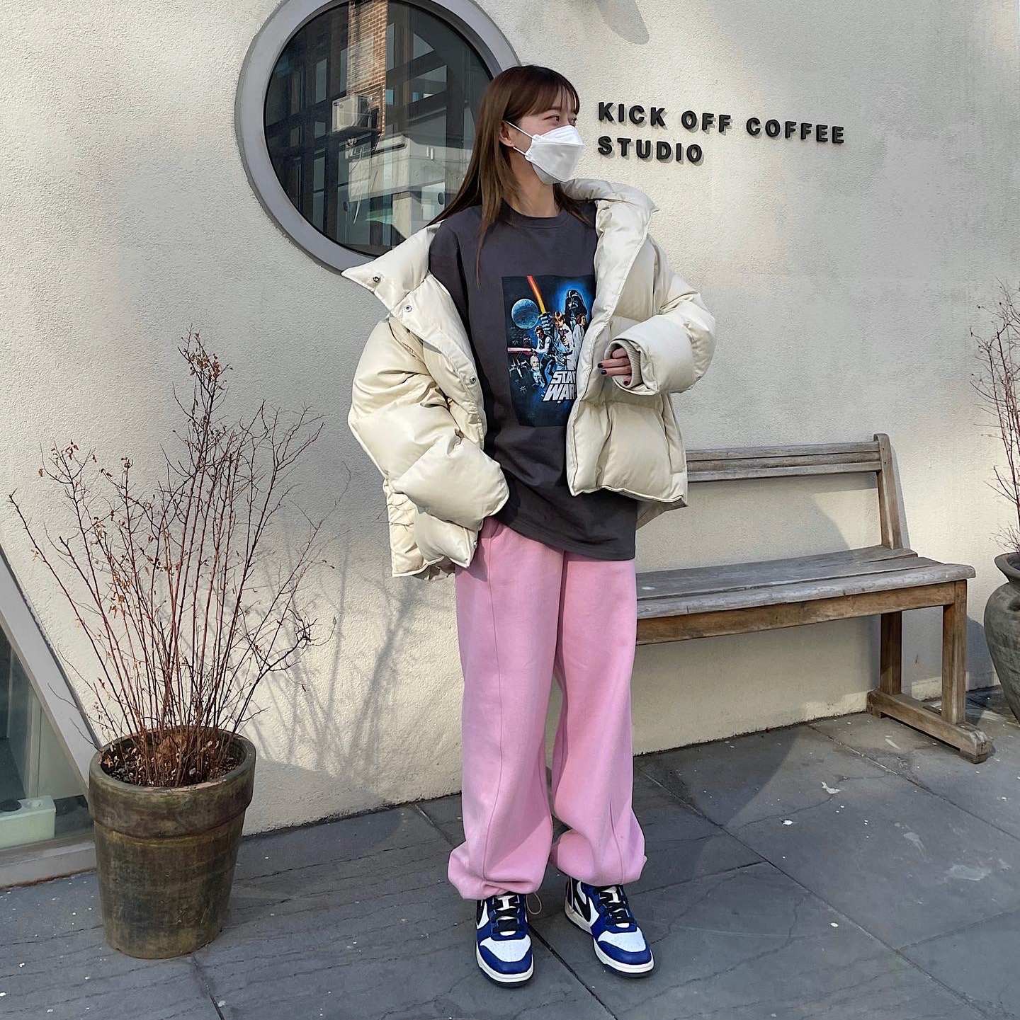 Nike x Ambush Dunk High Deep Royal Blue 착용 스타일