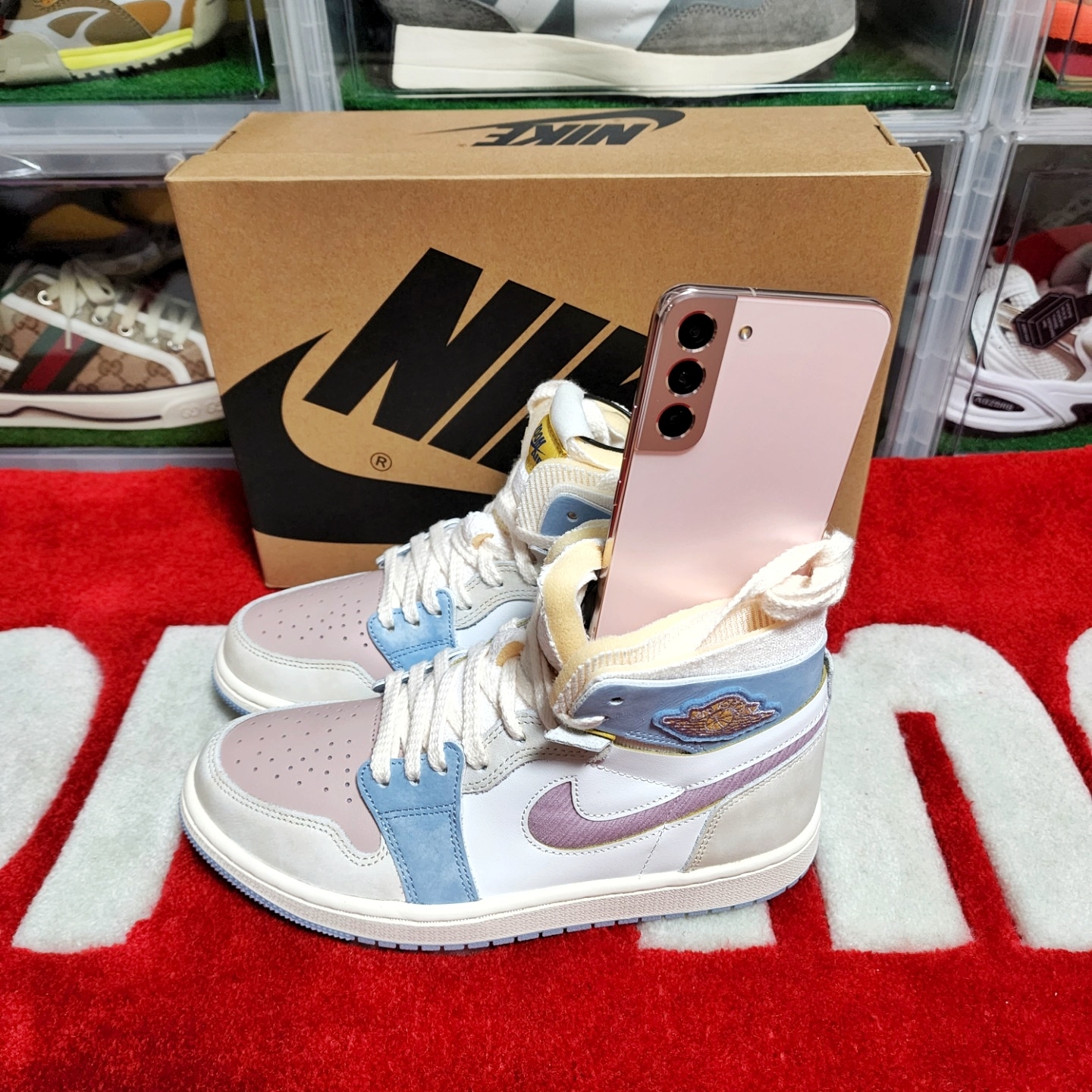 (W) Jordan 1 Zoom Air CMFT Pink Oxford Plum Fog 착용 스타일 - 3