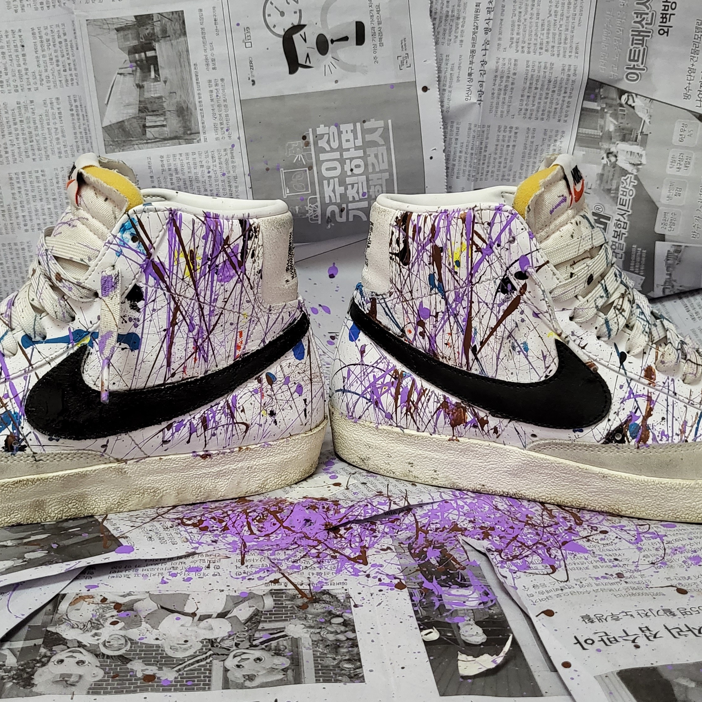 Nike Blazer Mid '77 Paint Splatter 착용 스타일