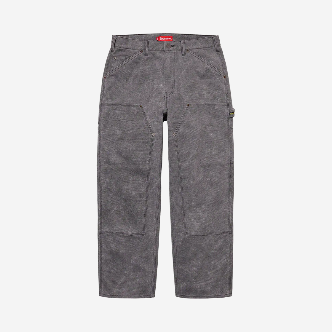 Supreme Canvas Double Knee Painter Pants Black - 21FW 상세 이미지 1