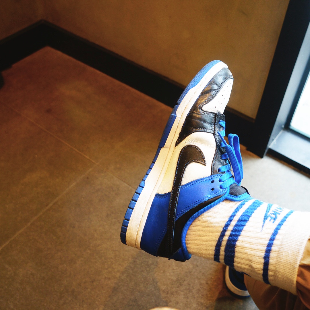 Nike Dunk Low Retro Hyper Cobalt 착용 스타일