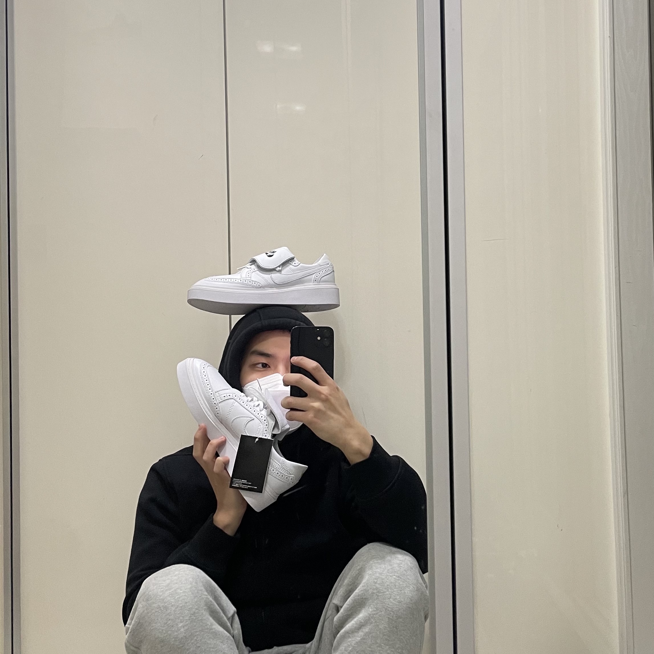 Nike x Peaceminusone Kwondo1 White 착용 스타일