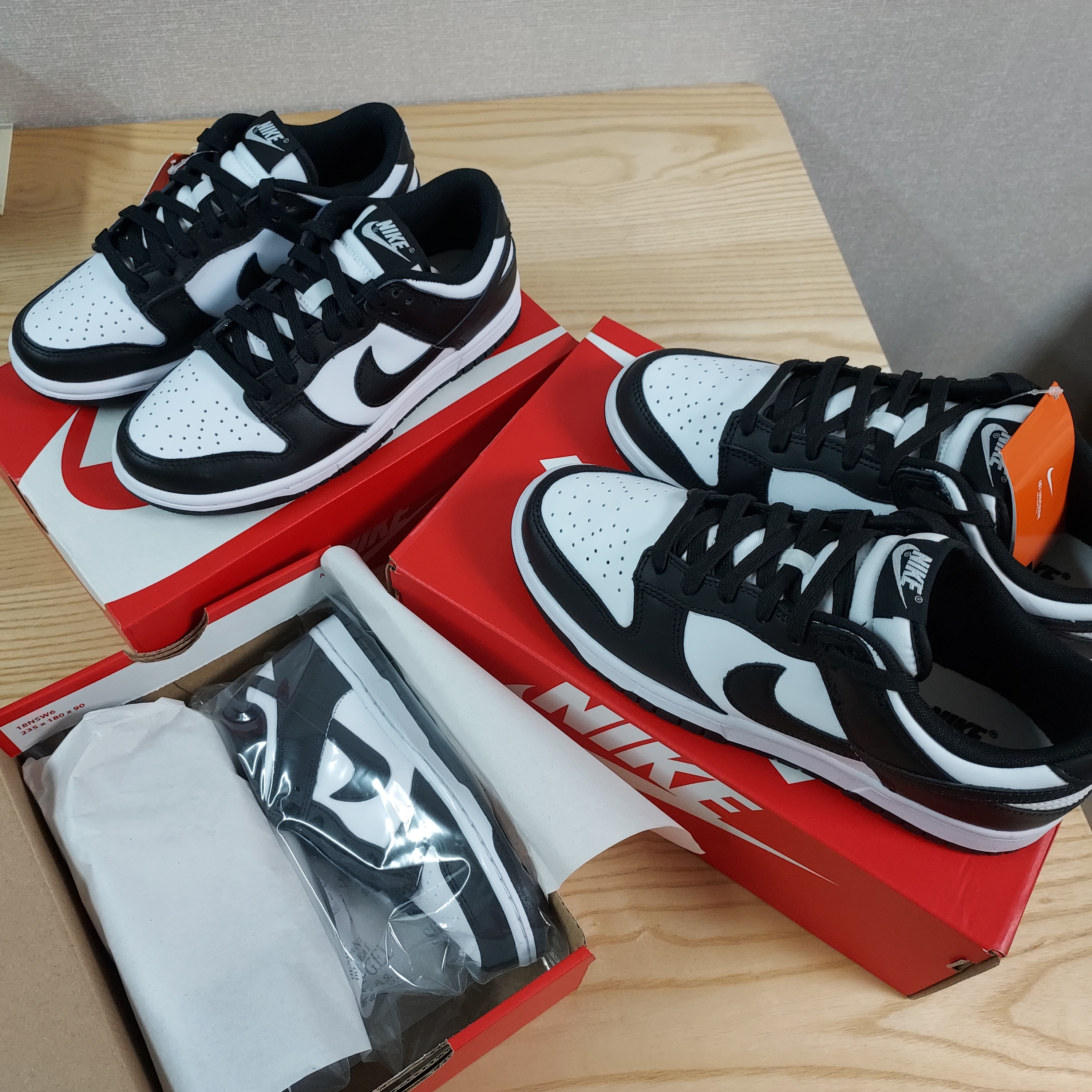 Nike Dunk Low Retro Black, (W) Nike Dunk Low Black 착용 스타일 - 1
