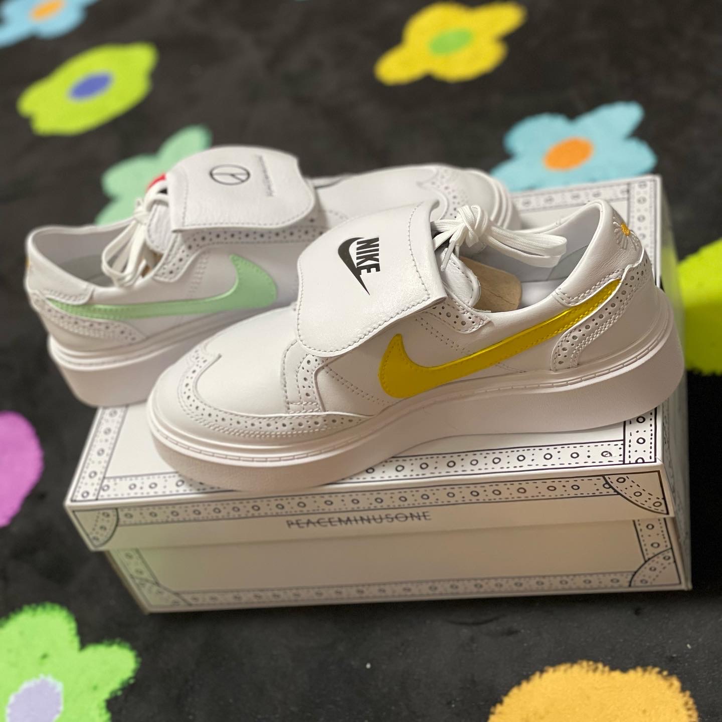 Nike x Peaceminusone Kwondo1 White 착용 스타일 - 2