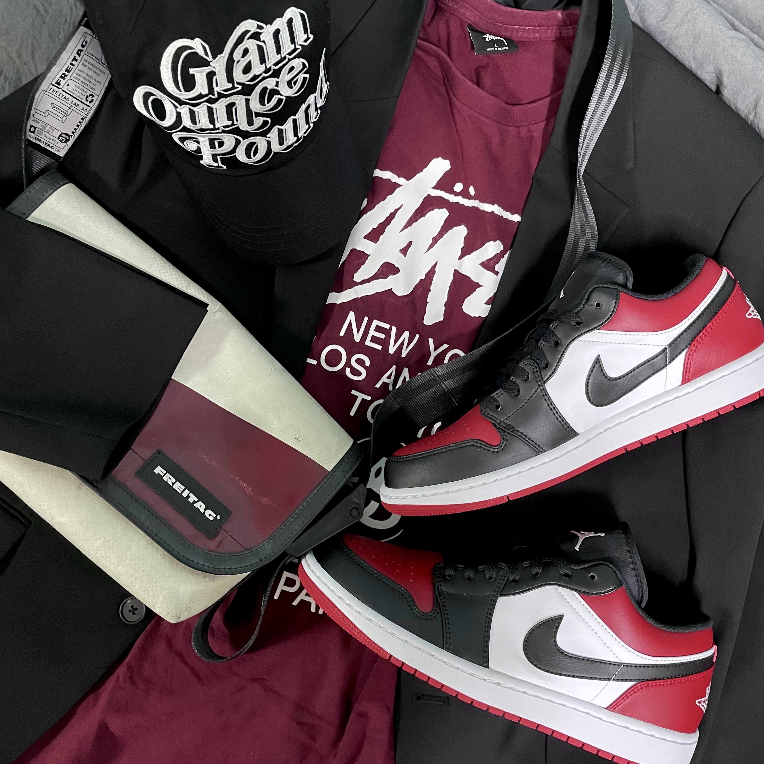 Jordan 1 Low Bred Toe 착용 스타일