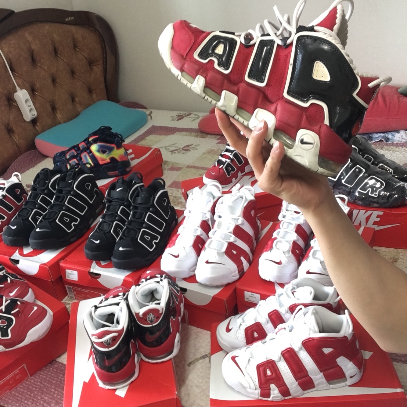 Nike Air More Uptempo Black White 2020, Nike Air More Uptempo 96 Bulls 2021 착용 스타일