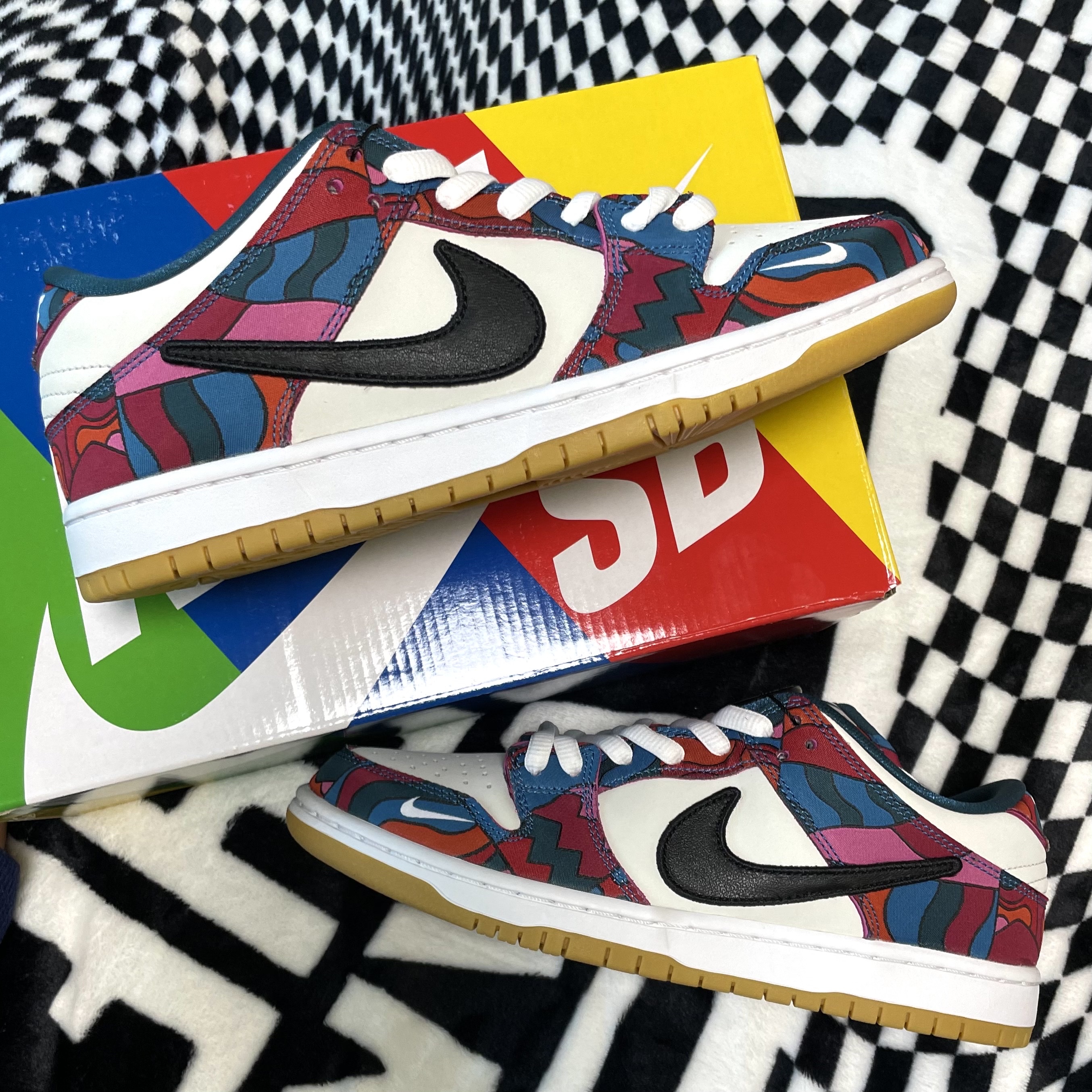 Nike x Parra SB Dunk Low Pro Abstract Art 착용 스타일 - 1