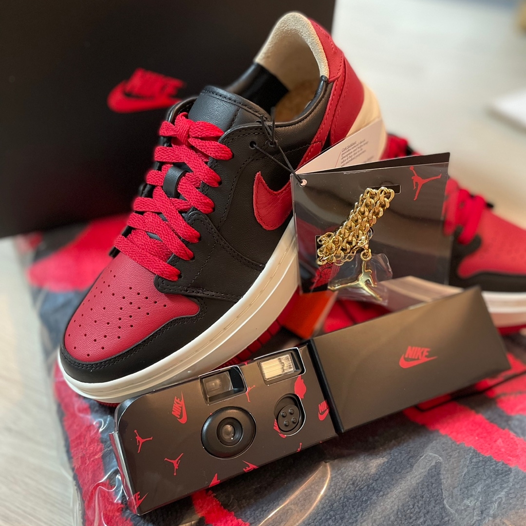 (W) Jordan 1 Elevate Low SE Bred 착용 스타일 - 2